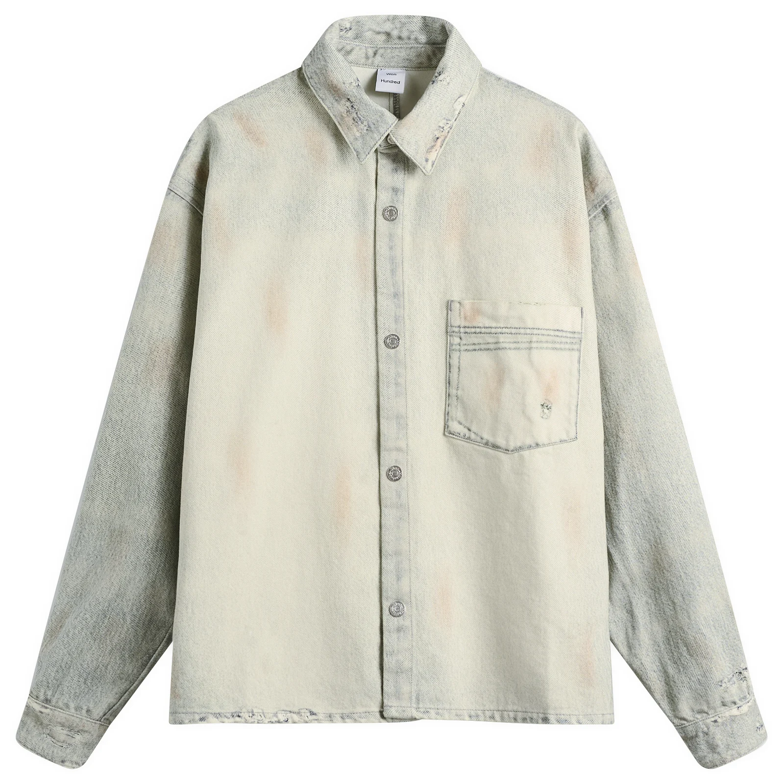Won Hundred Maza Printed Denim Shirt