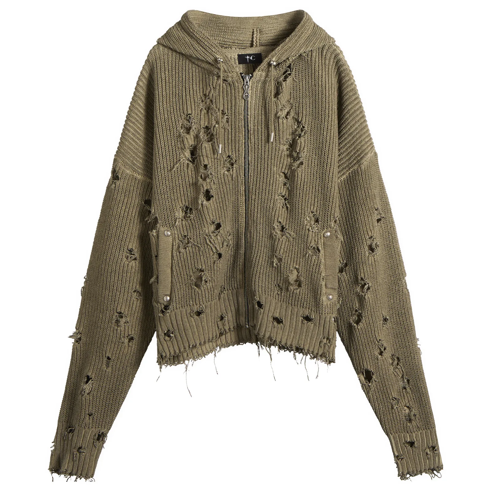 Thug Club Distressed Knitted Hoodie