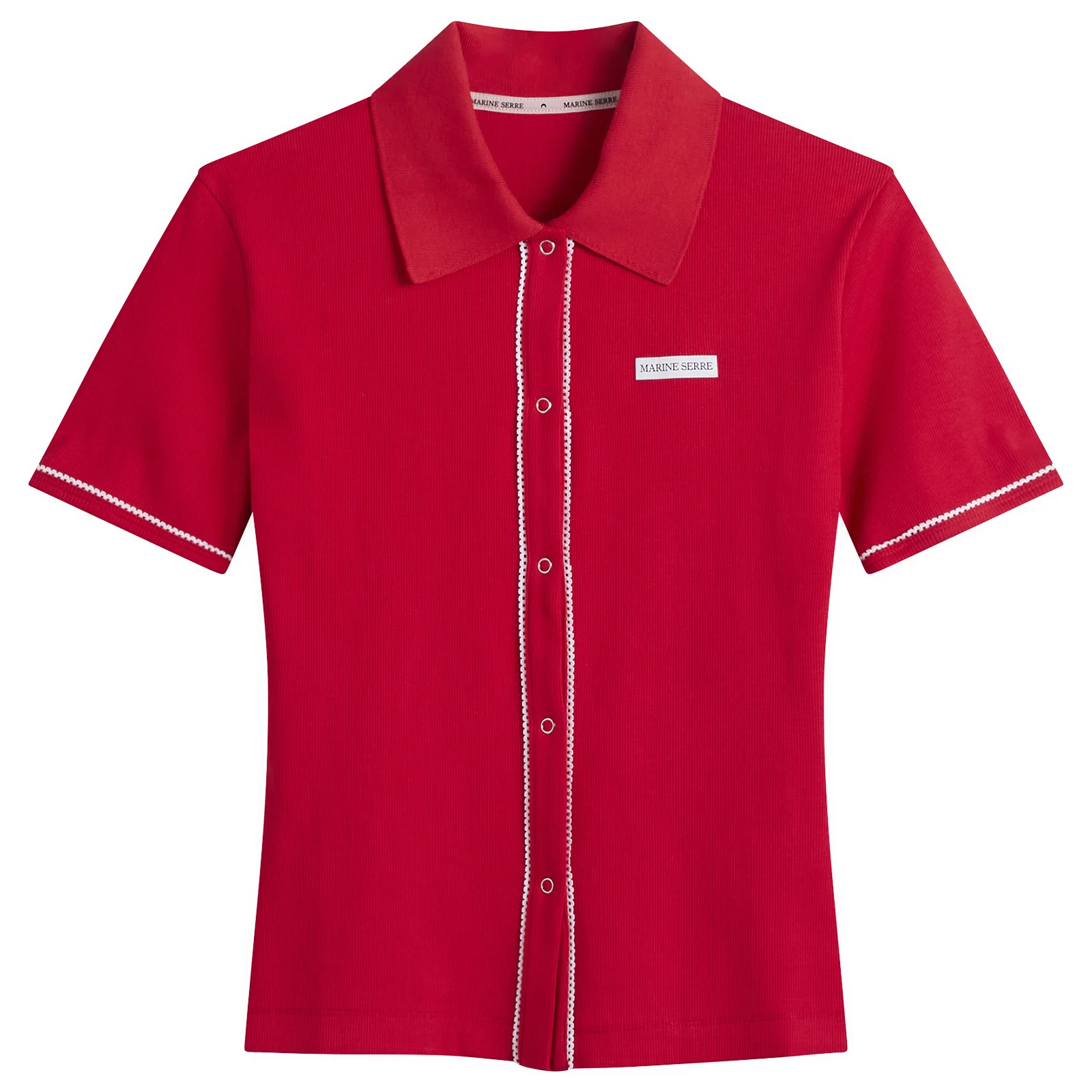 Marine Serre Cute 70'S Polo T-Shirt