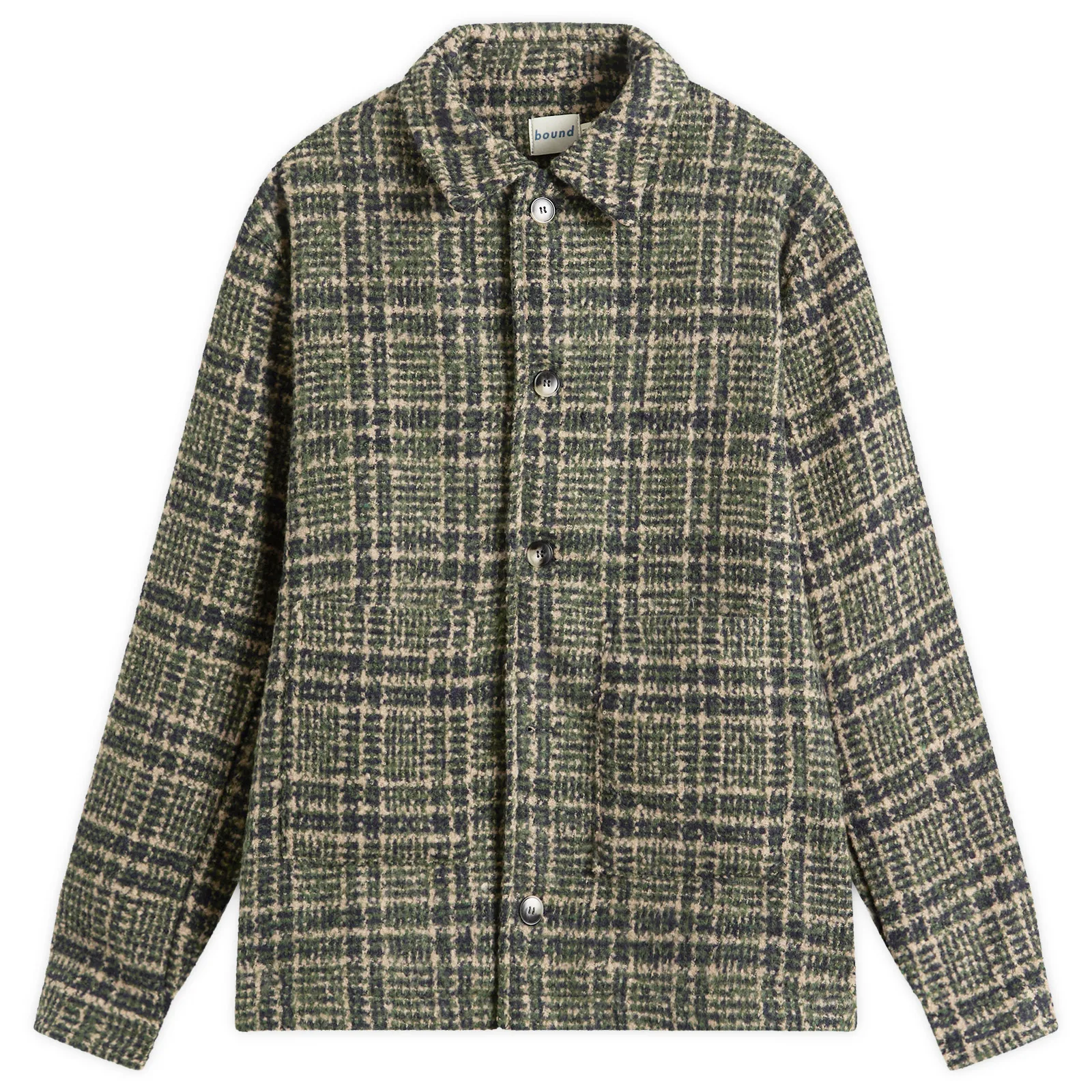 Bound Textured Woven Overshirt