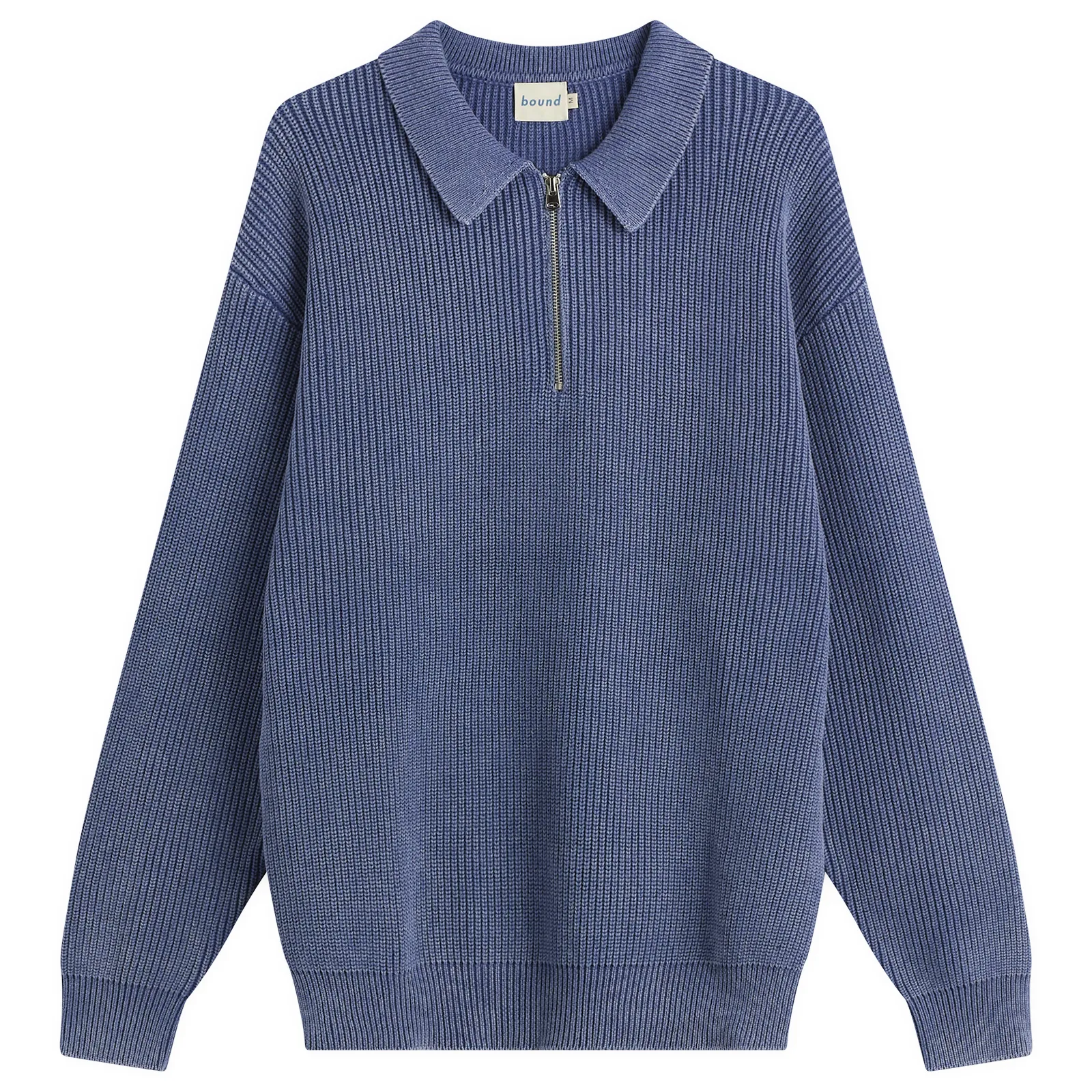 Bound Acid Wash Half Zip Pullover