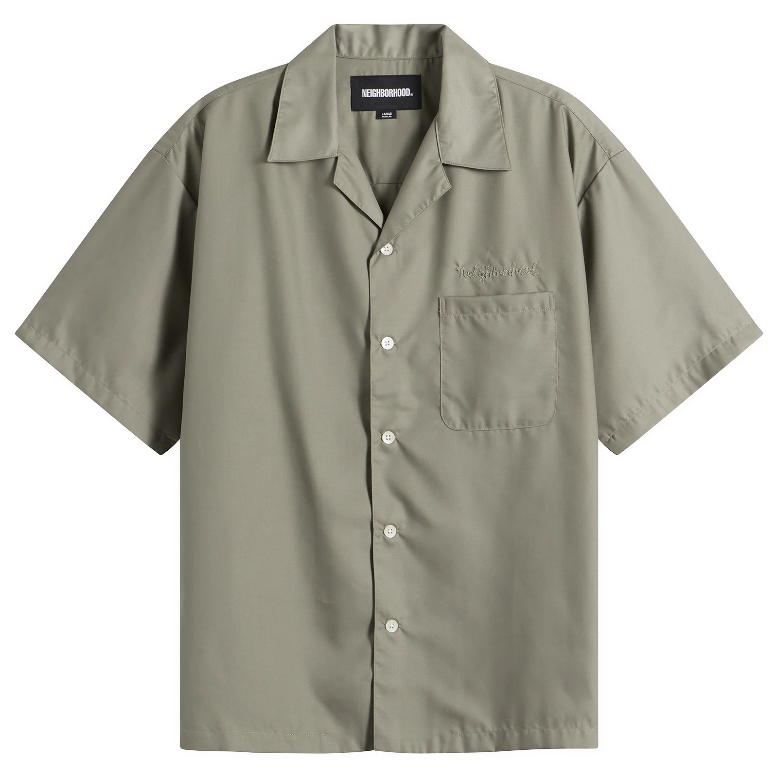 Neighborhood Solid Color Hawaiian Logo Shirt