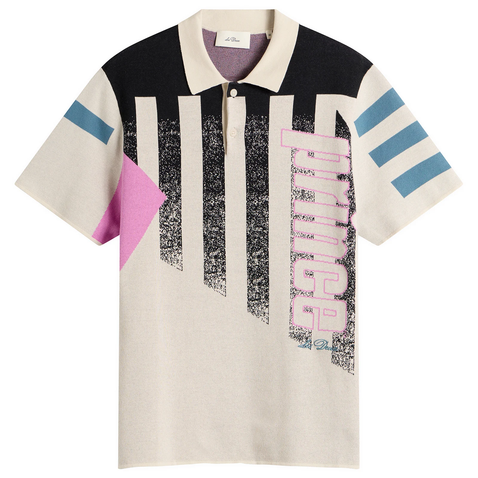 Les Deux Prince Intarsia Knitted Polo