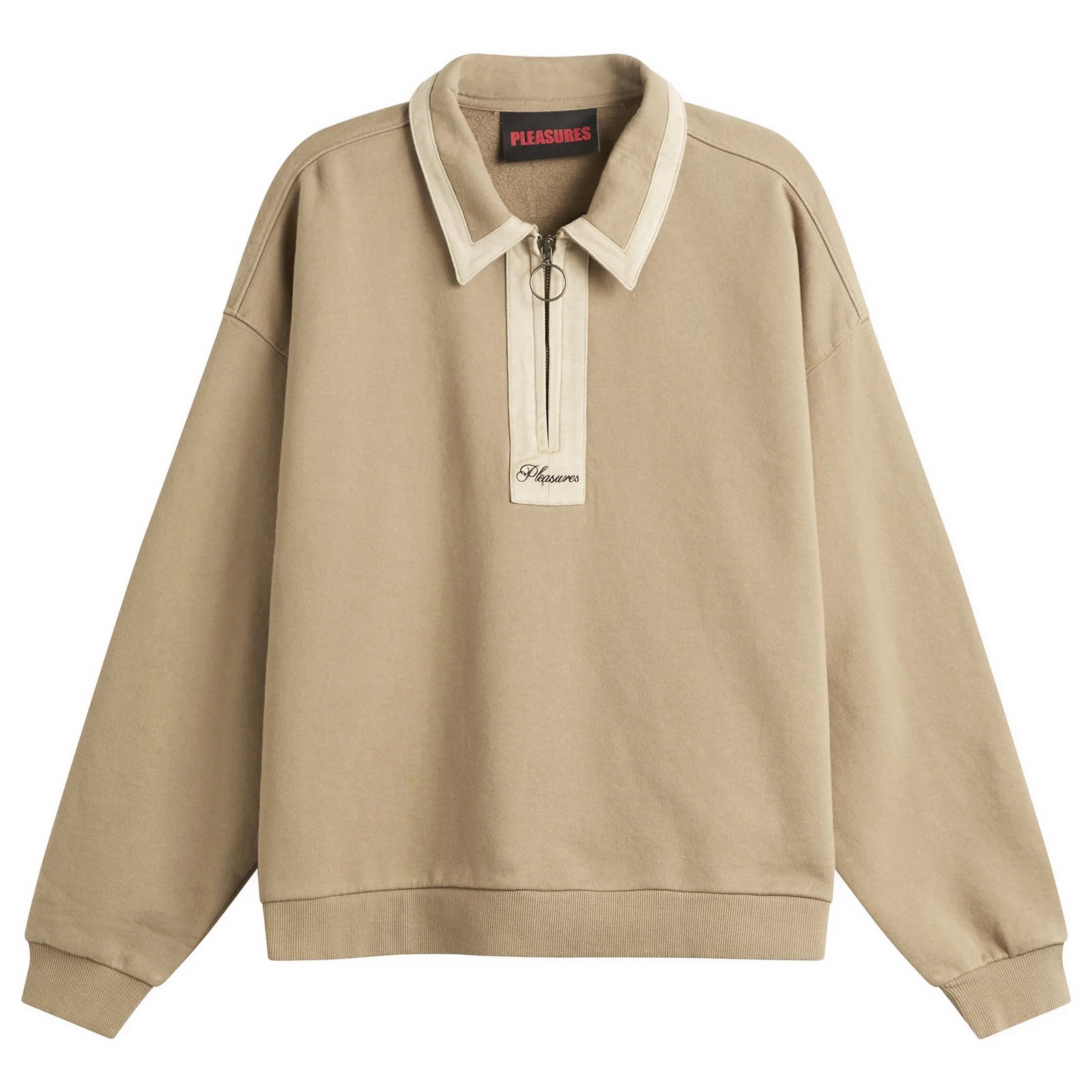 Pleasures Drift Zip Long Sleeve Polo