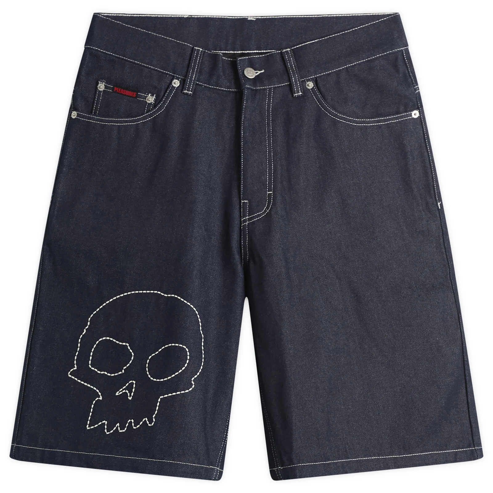 Pleasures x Zero Skull Denim Shorts