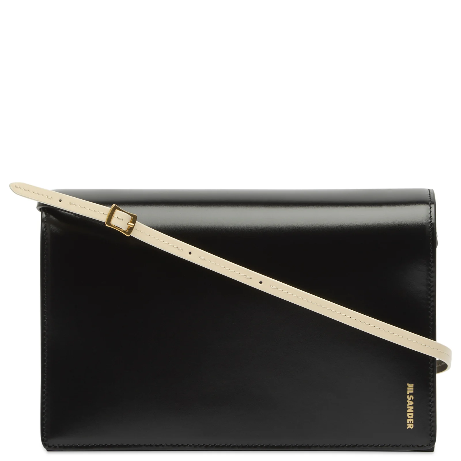 Jil Sander File SM Leather Shoulder Bag