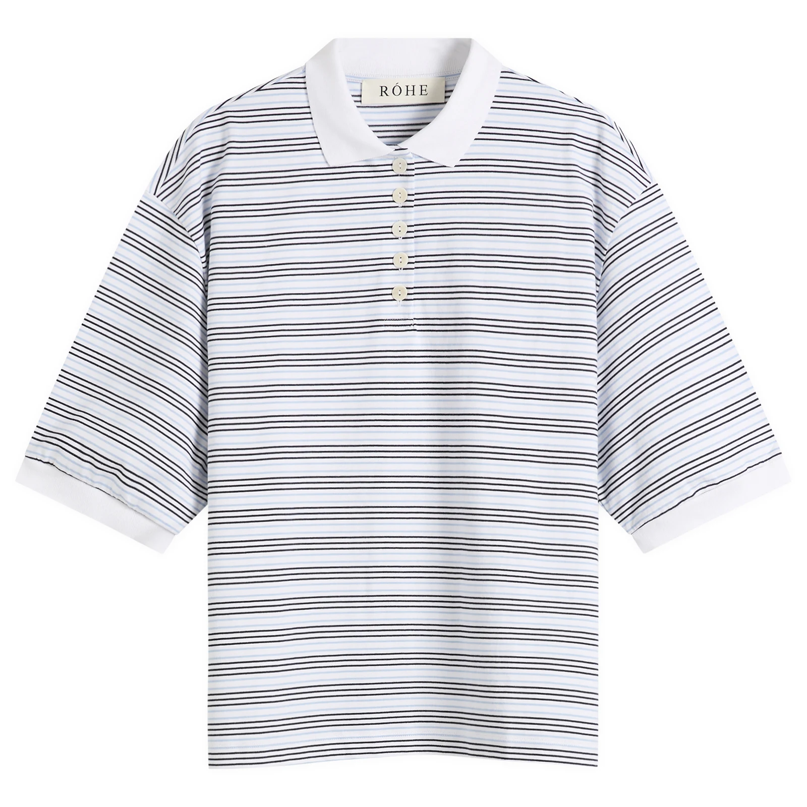 Rohe Striped oversized polo