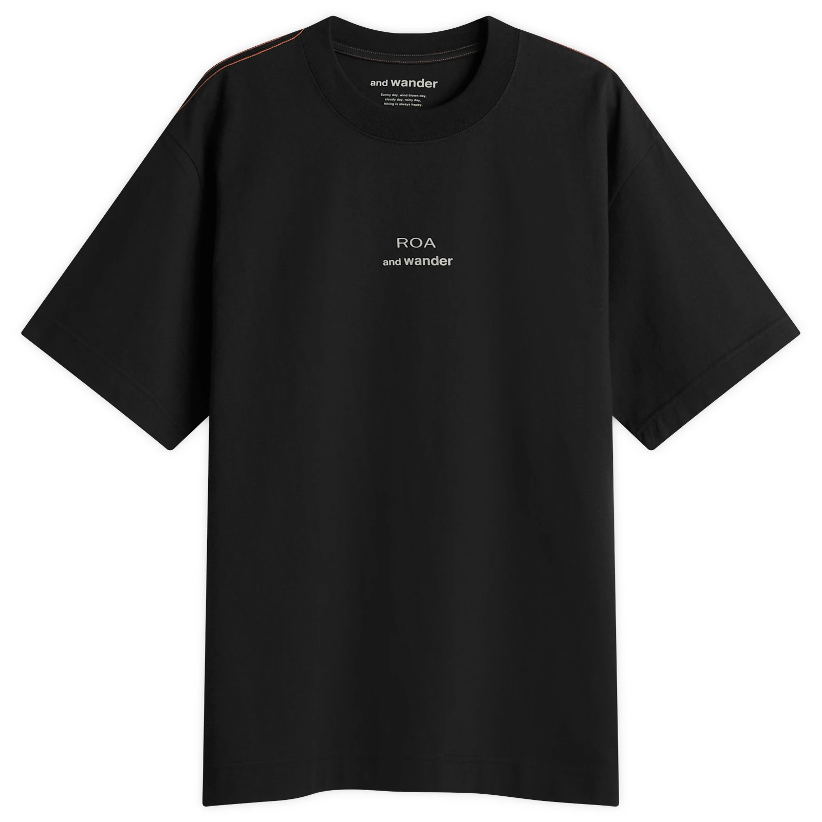 and wander x ROA Logo Printed T-Shirt