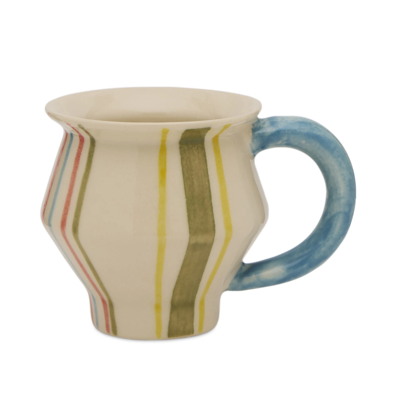 Damson Madder Angular Mug - Stripes