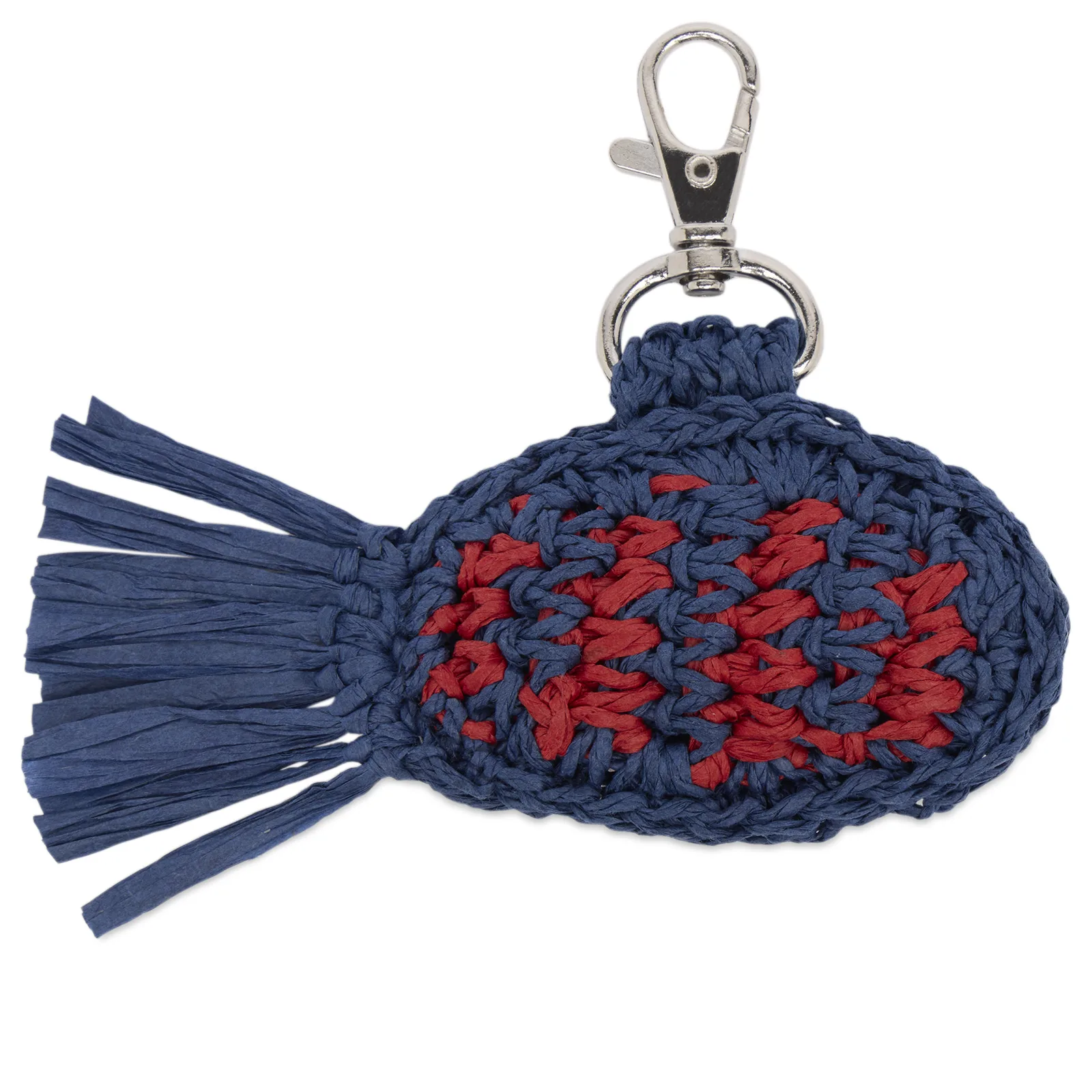 Damson Madder Raffia Fish Bag Charm