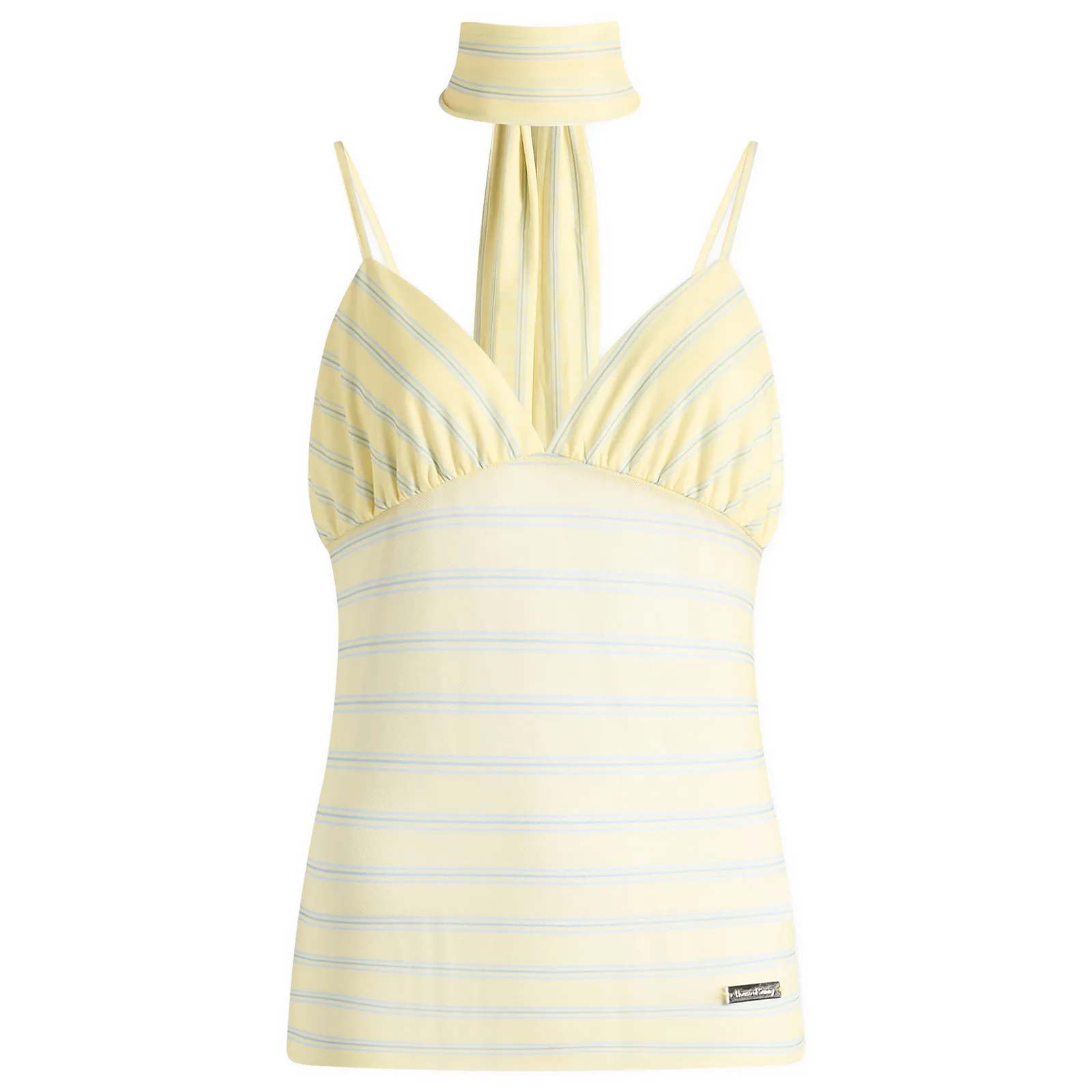 House Of Sunny Striped Mesh Cami Top