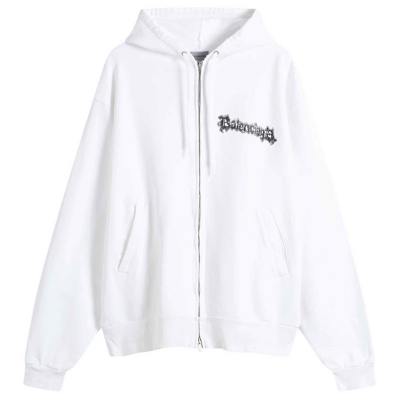 Balenciaga Metal Merch Oversized Zip-Up Hoodie