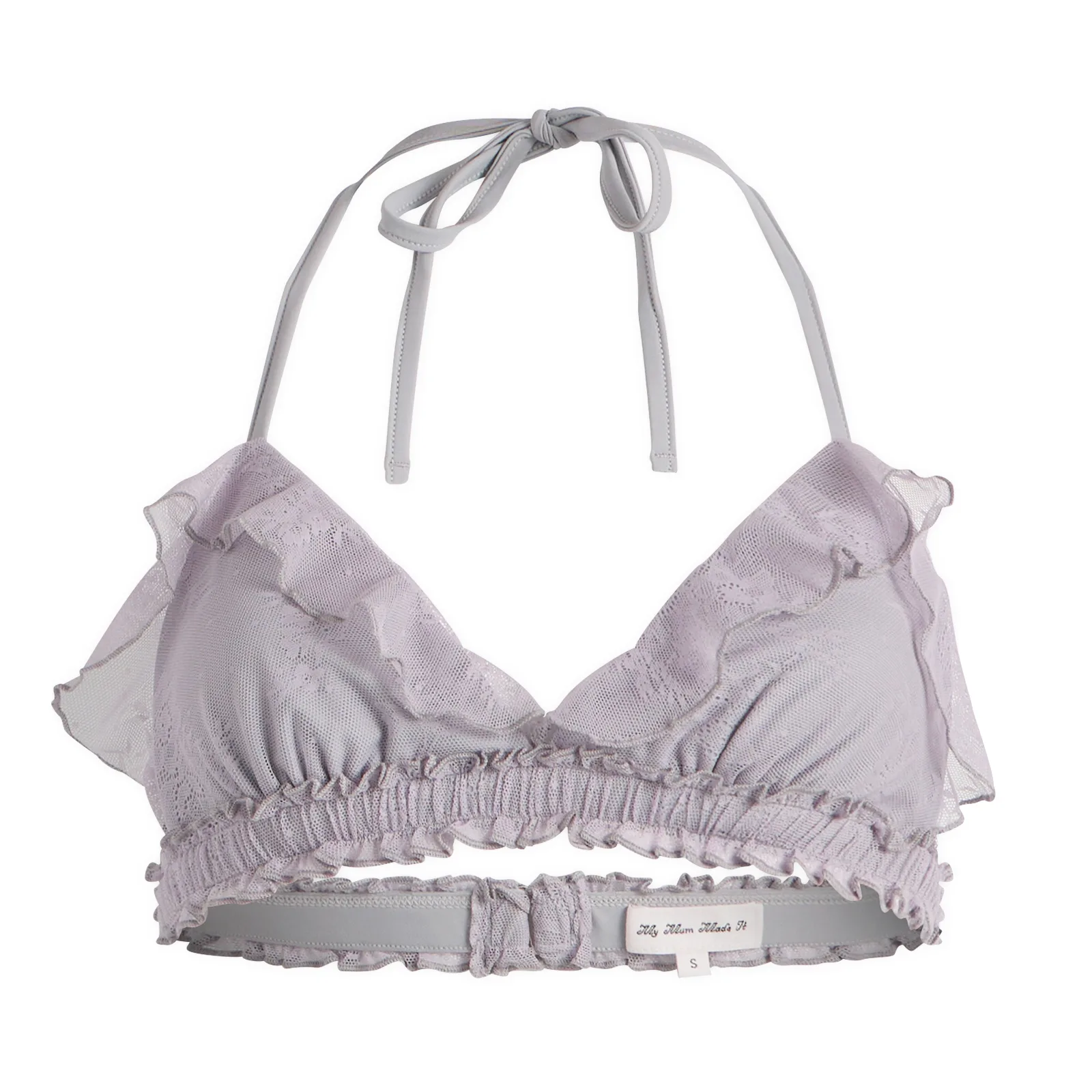 My Mum Made It Lace Frill Bikini Top