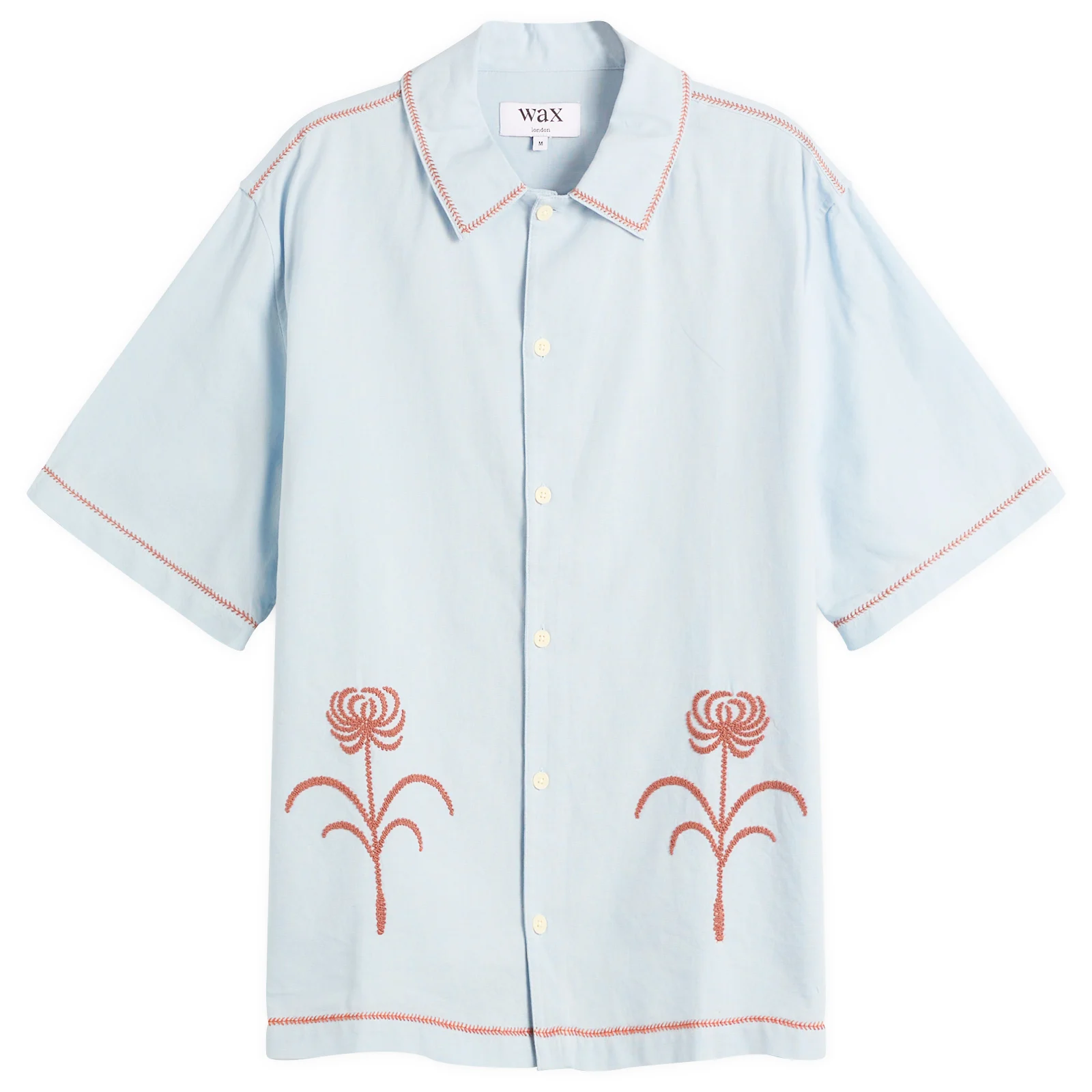 Wax London Keats Dahlia Embroidery Vacation Shirt