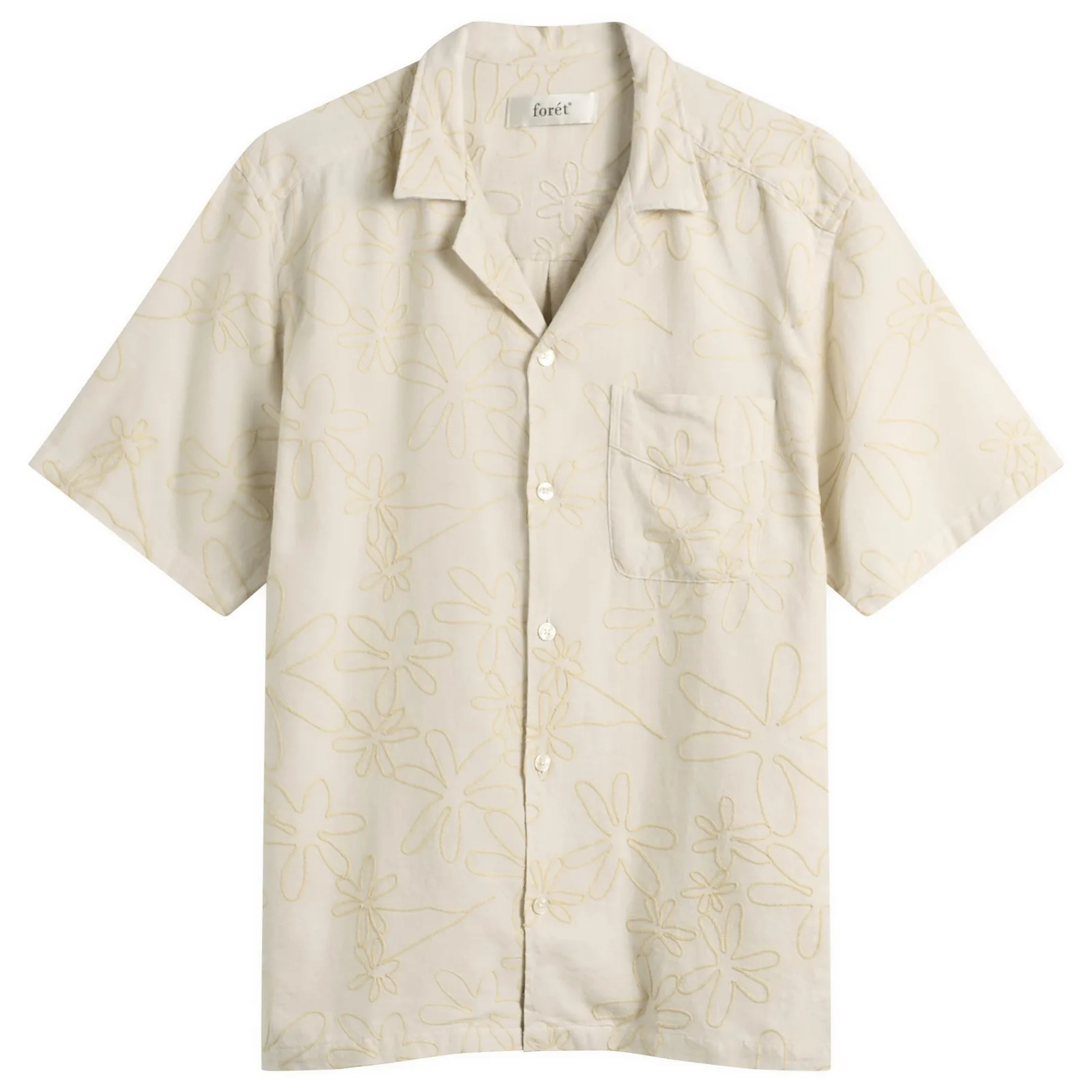 Foret Peer Embroidery Regular Fit Ss Shirt