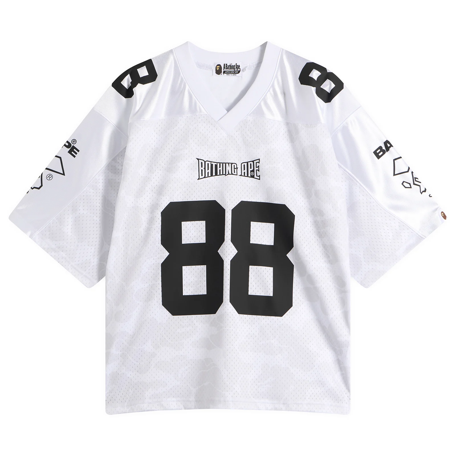 A Bathing Ape Solid Camo Multi Logo Football Jersey