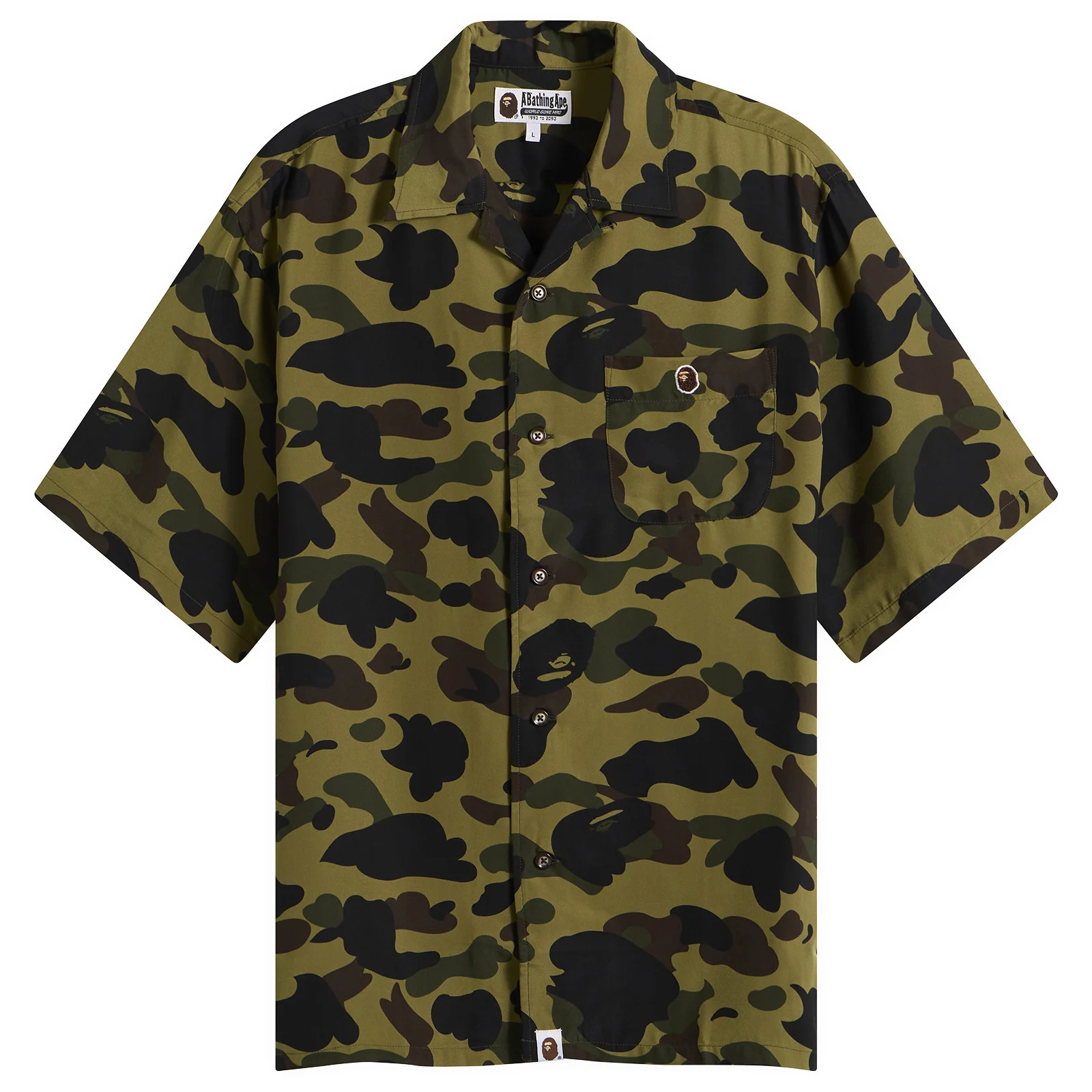 A Bathing Ape 1st Camo Open Collar Short Sleeve Shirt