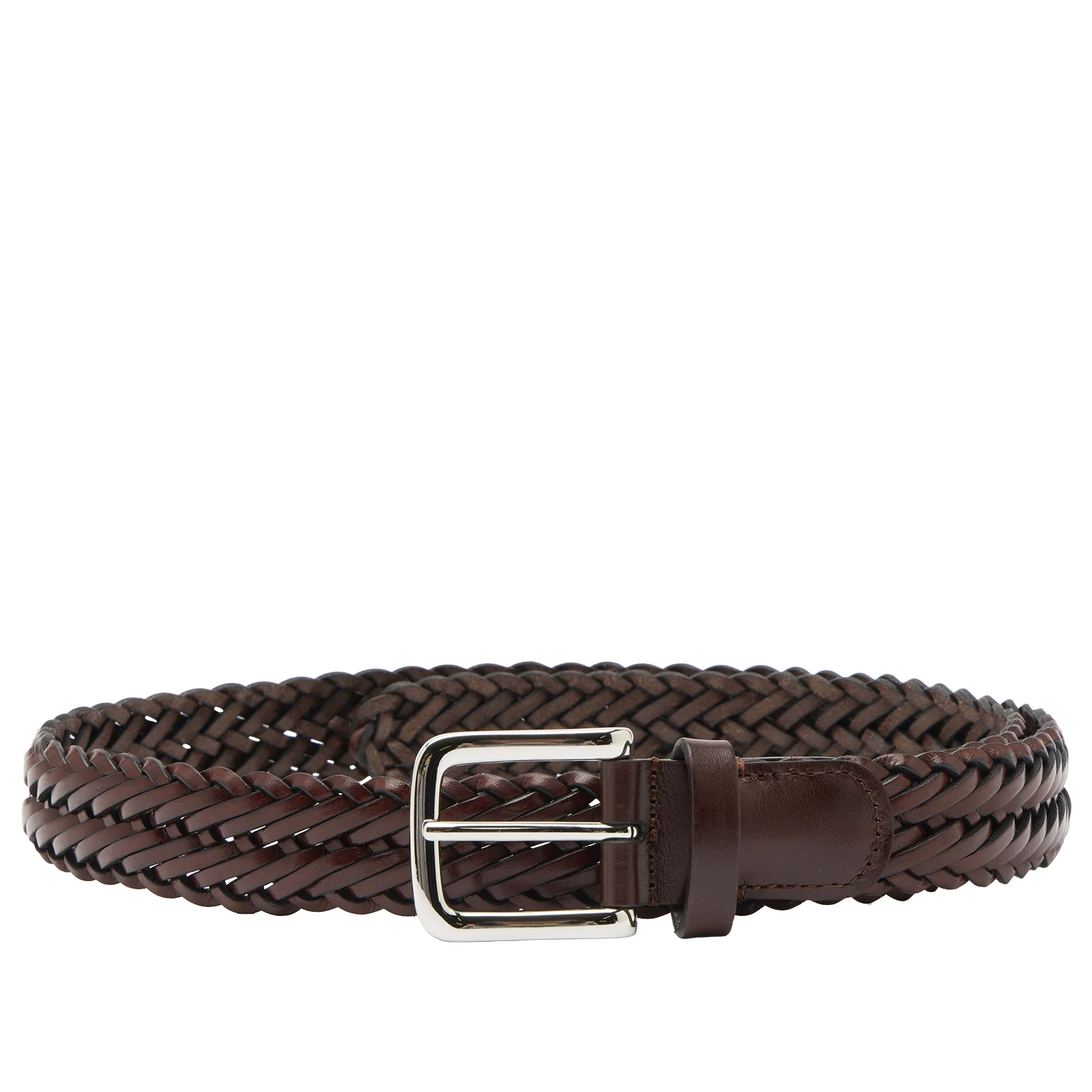 Andersons Narrow Woven Leather Belt