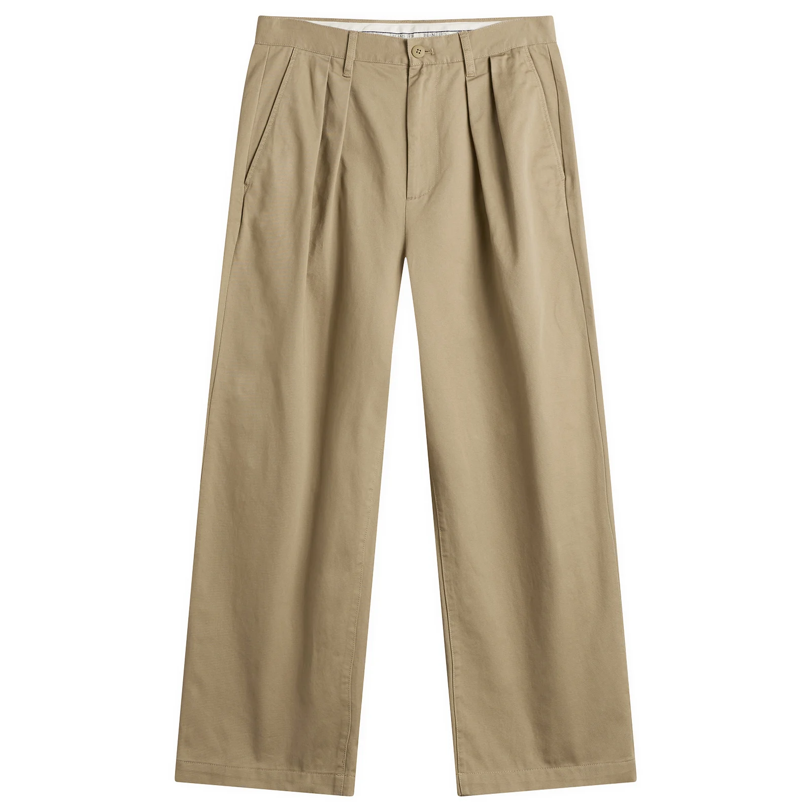 BEAMS New Wide Pleated Chino