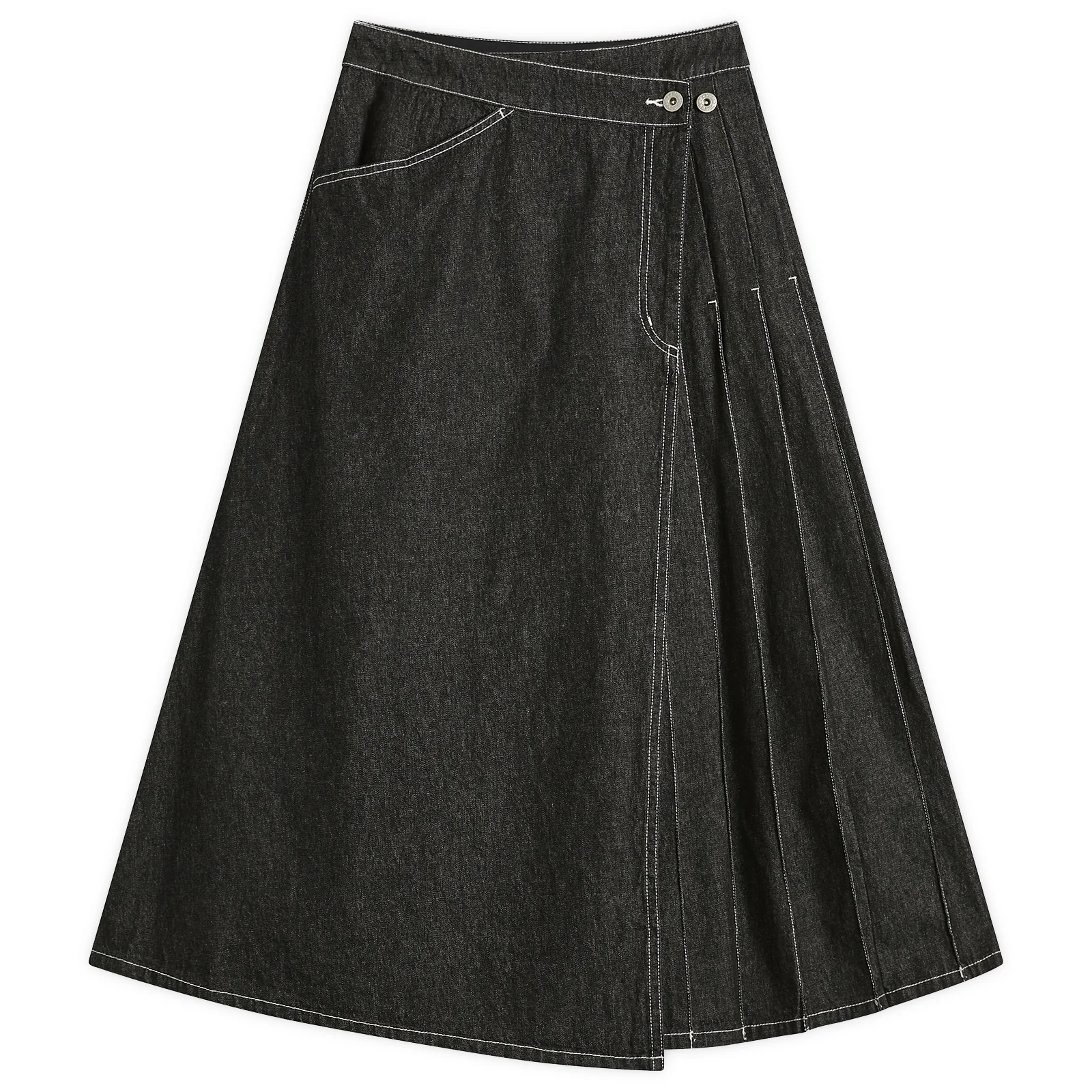 Beams Boy Wraped Pleated Skirt