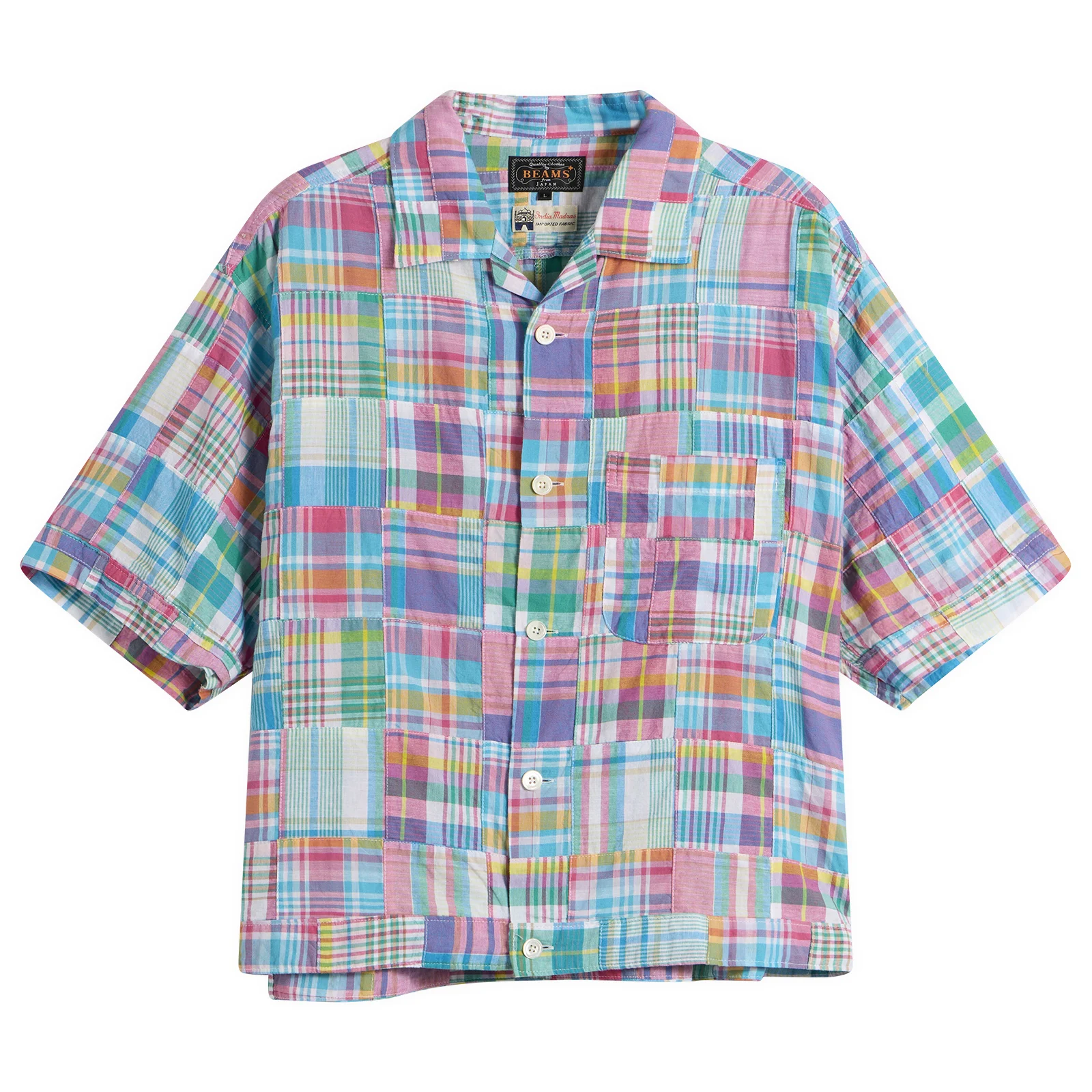 Beams Plus Patchwork Madras Cabana Shirt