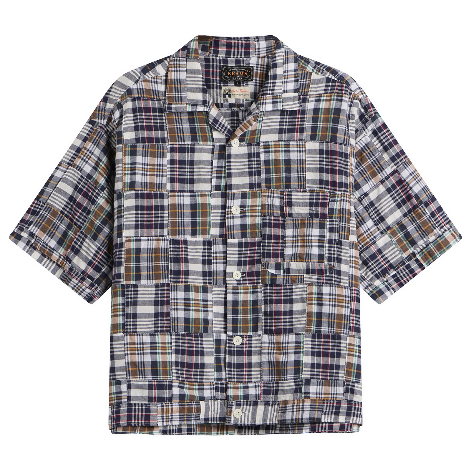 Beams Plus Patchwork Madras Cabana Shirt