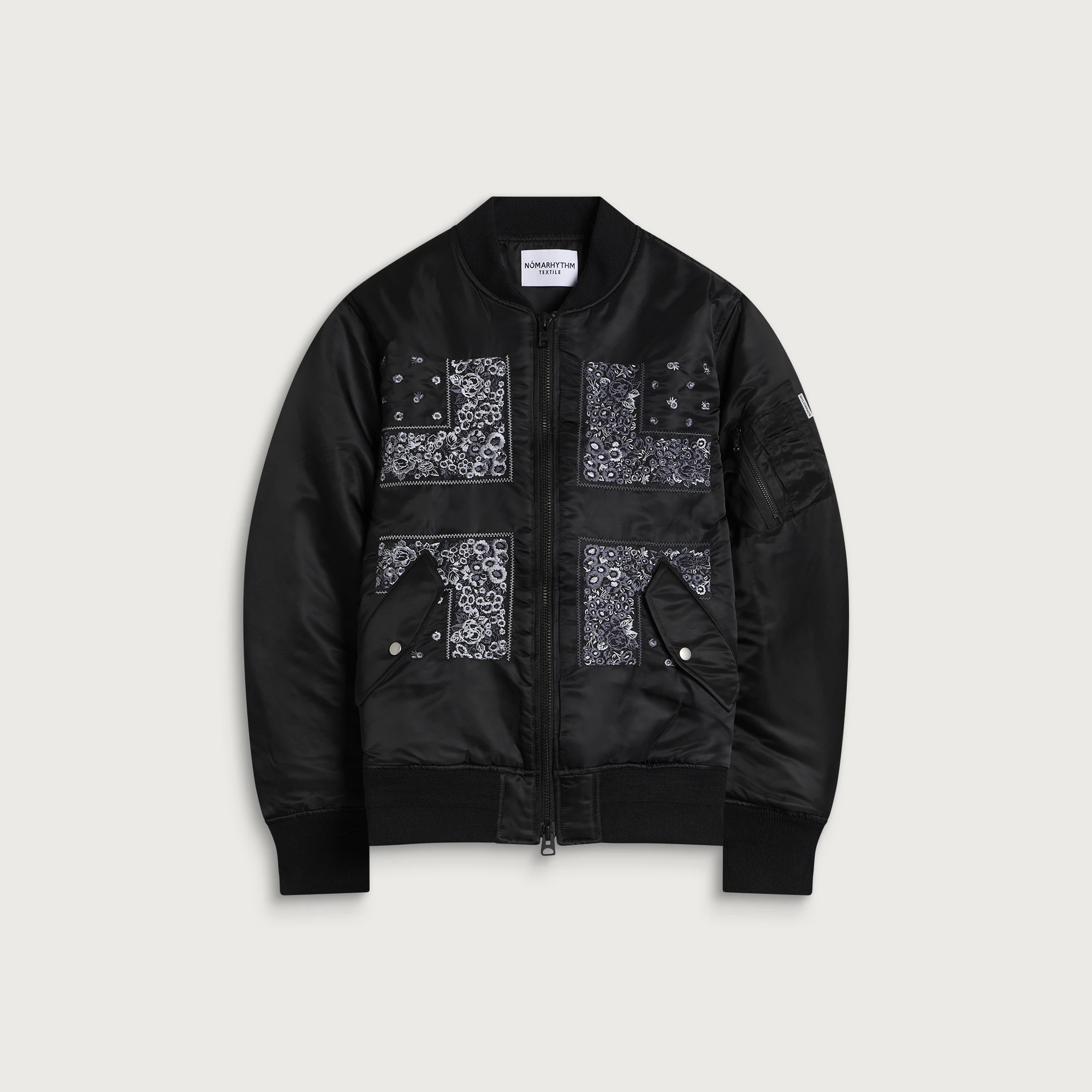 NOMARHYTHM TEXTILE Bandana Embroidery Flight Jacket