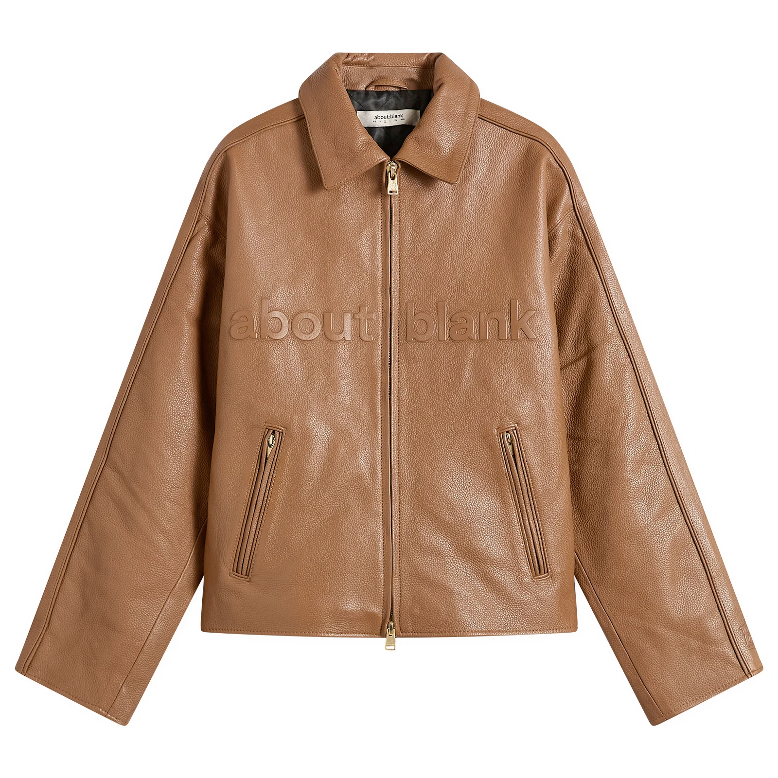 about:blank Leather Jacket