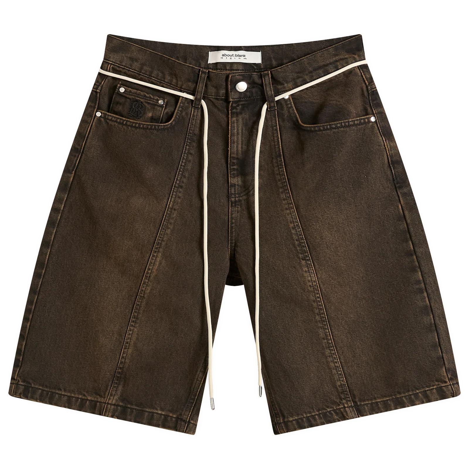about:blank Felled Denim Short