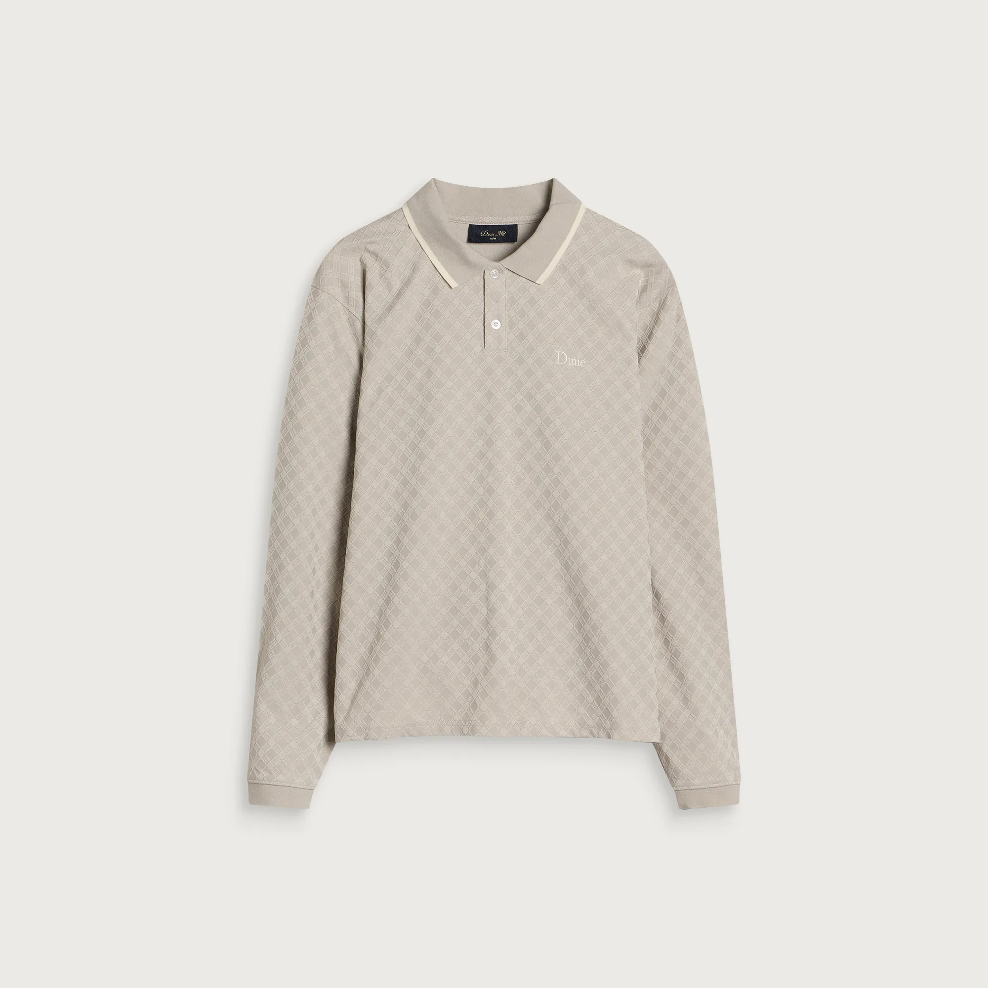 Dime Jacquard Long Sleeve Polo