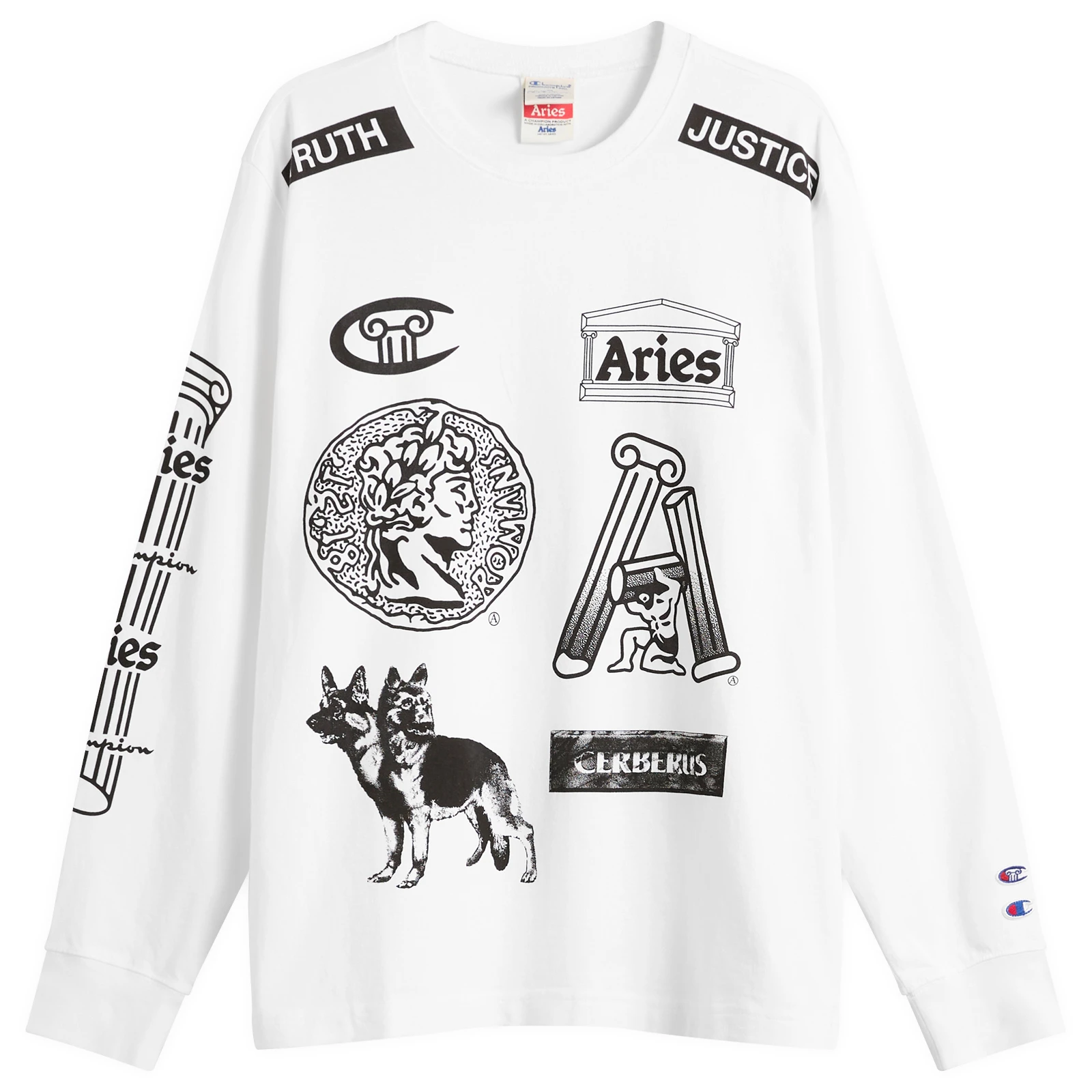 Champion x Aries Sponsor Long Sleeve T-Shirt