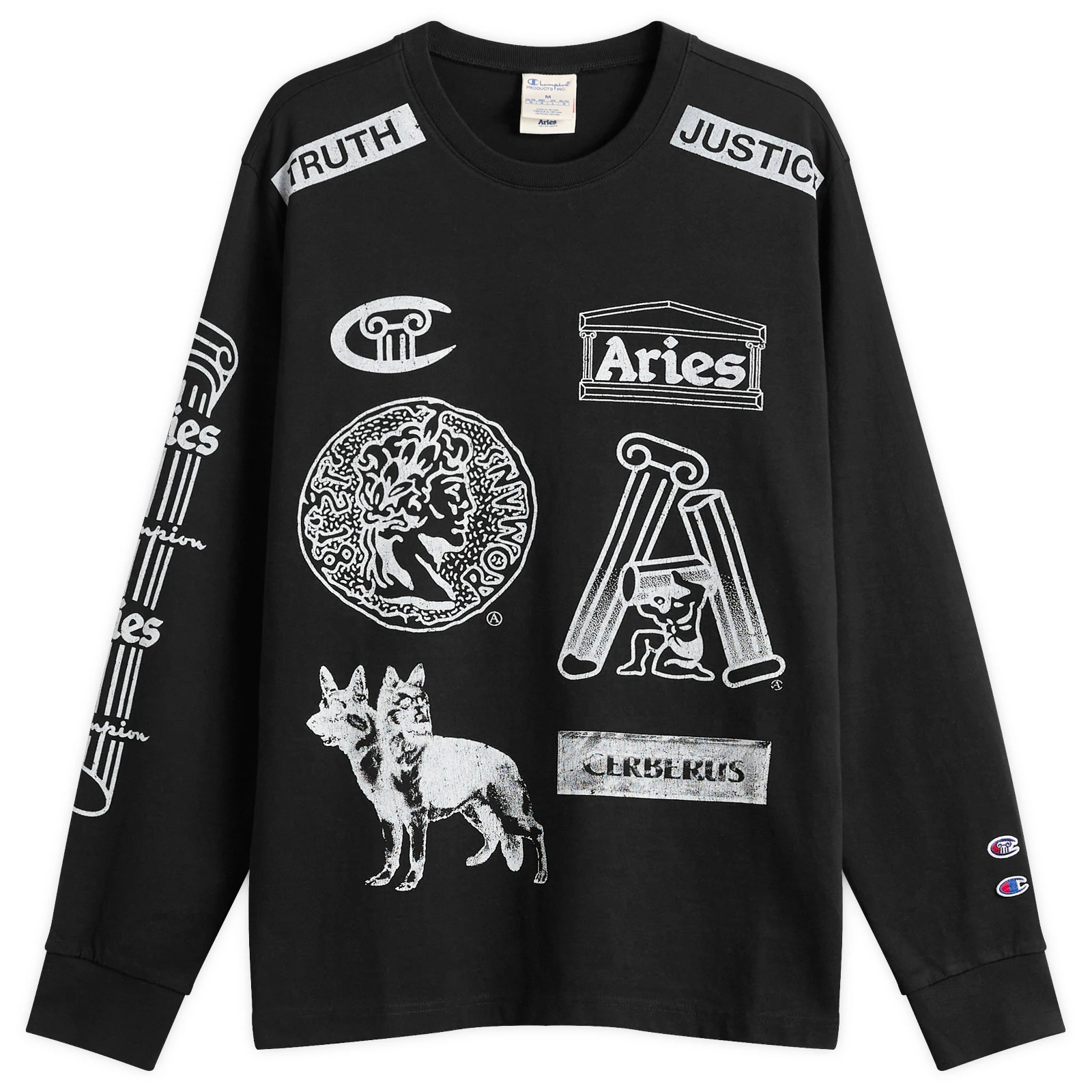 Champion x Aries Sponsor Long Sleeve T-Shirt