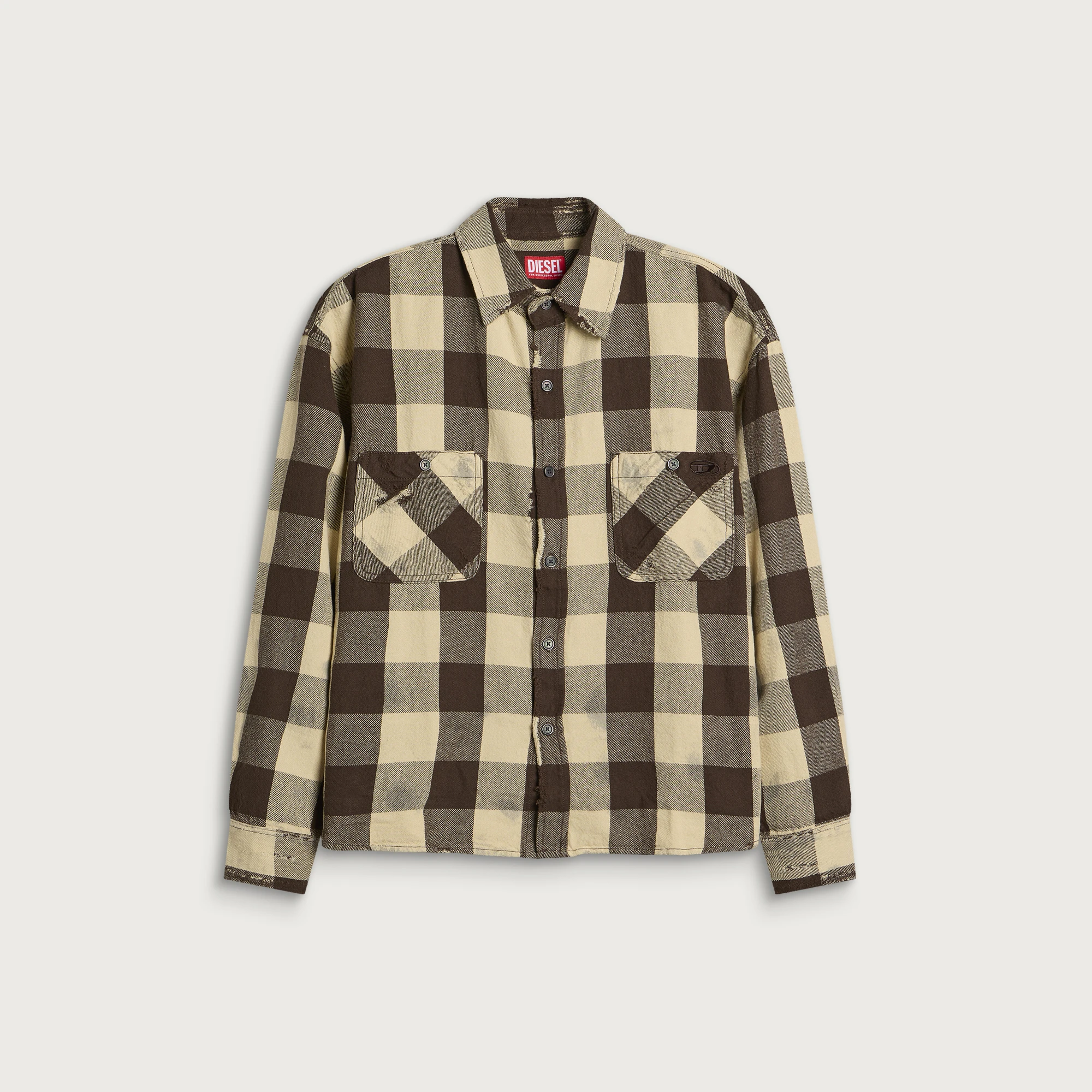 Diesel Distressed Flannel Shirt