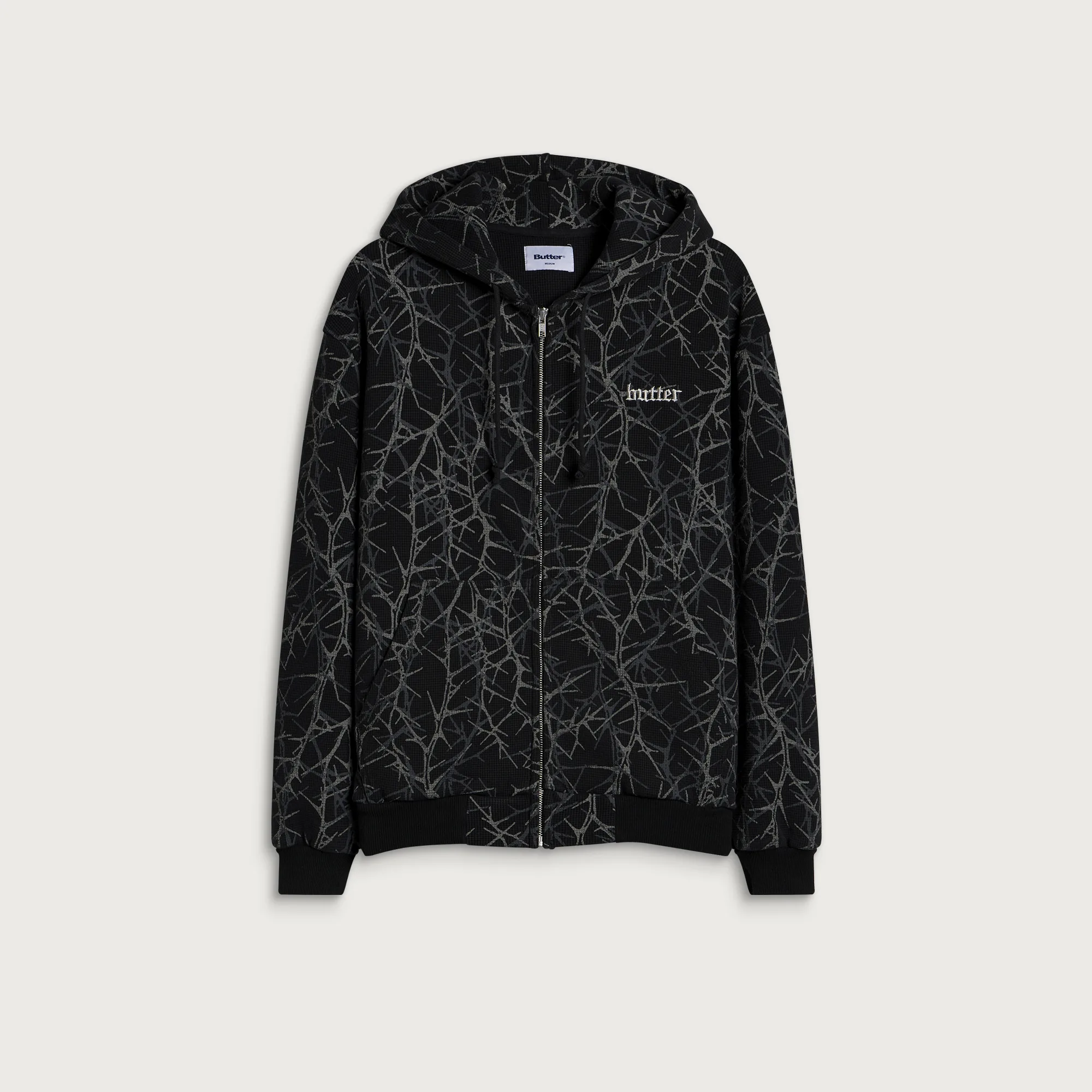 Butter Goods Thorn Camo Waffle Zip Hoodie