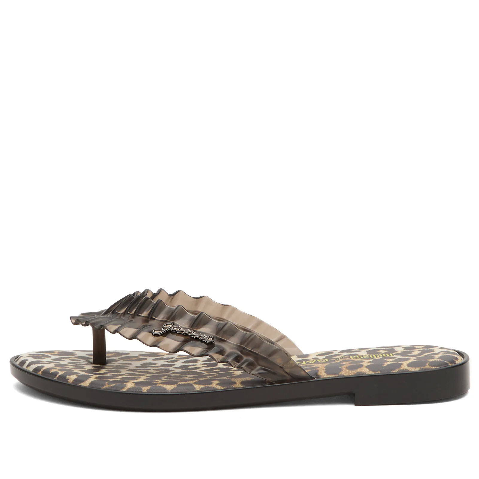 Melissa x Ganni Leopard Flip Flop Slim