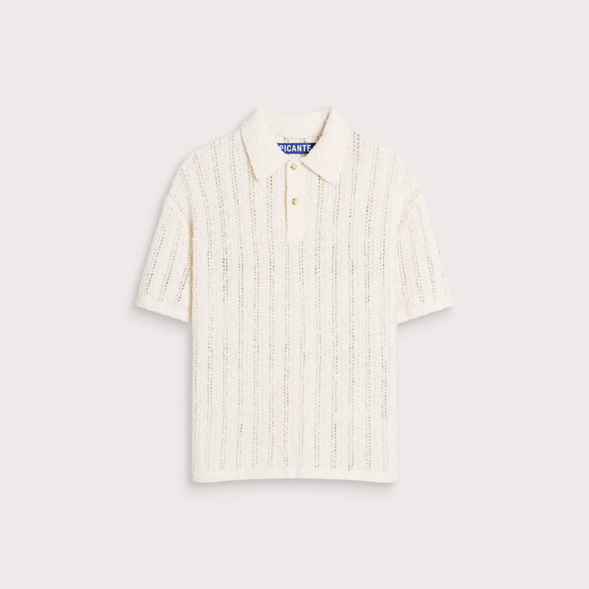 PICANTE Pointelle Knit Polo Shirt
