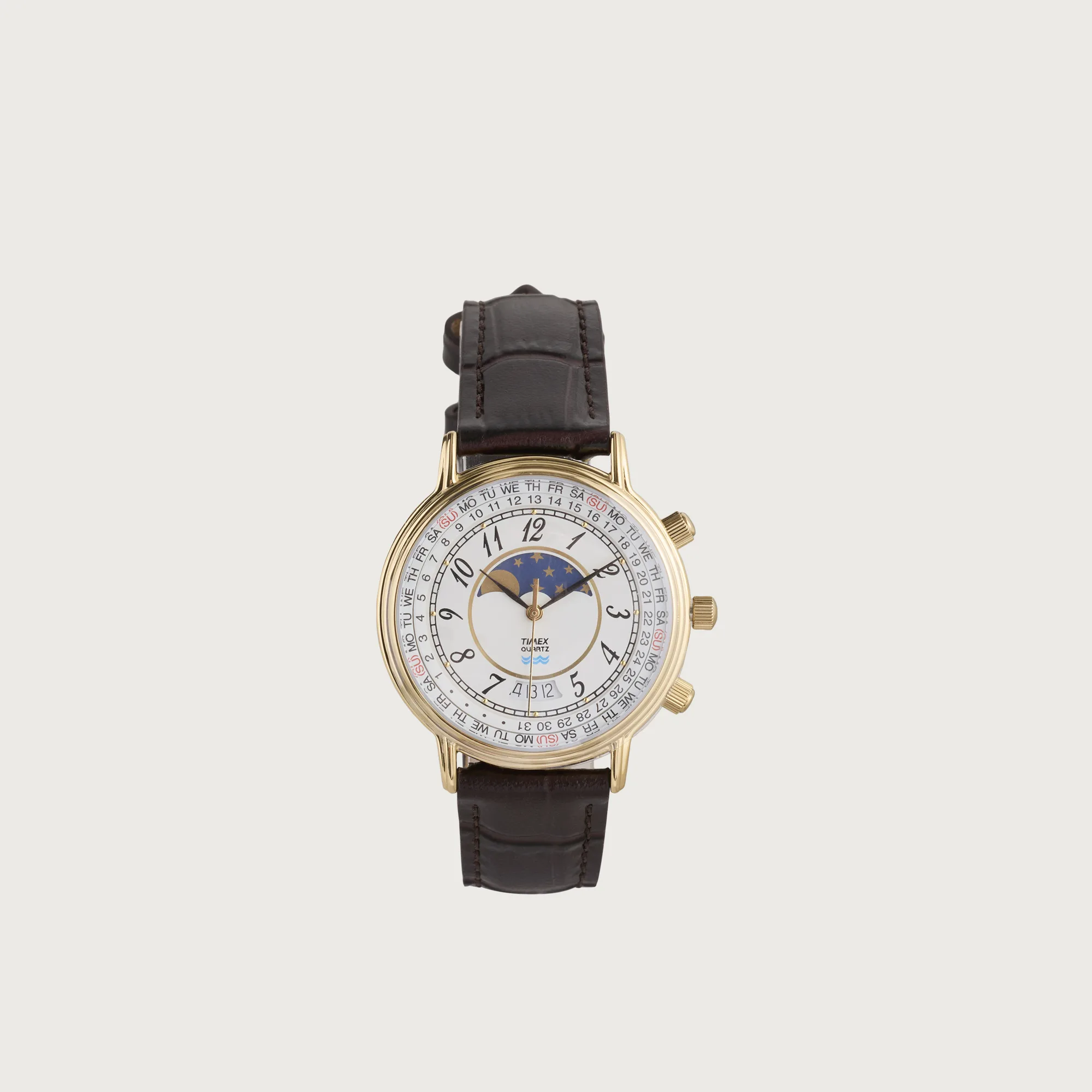 Timex 1990 Moon Phase & Calender Dial Watch