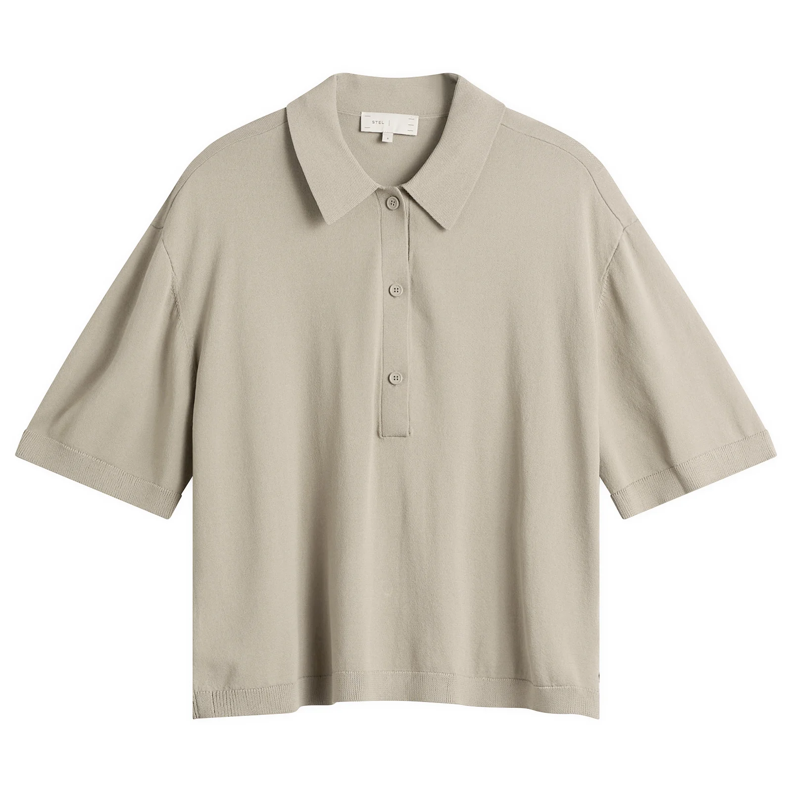 STEL knit polo top