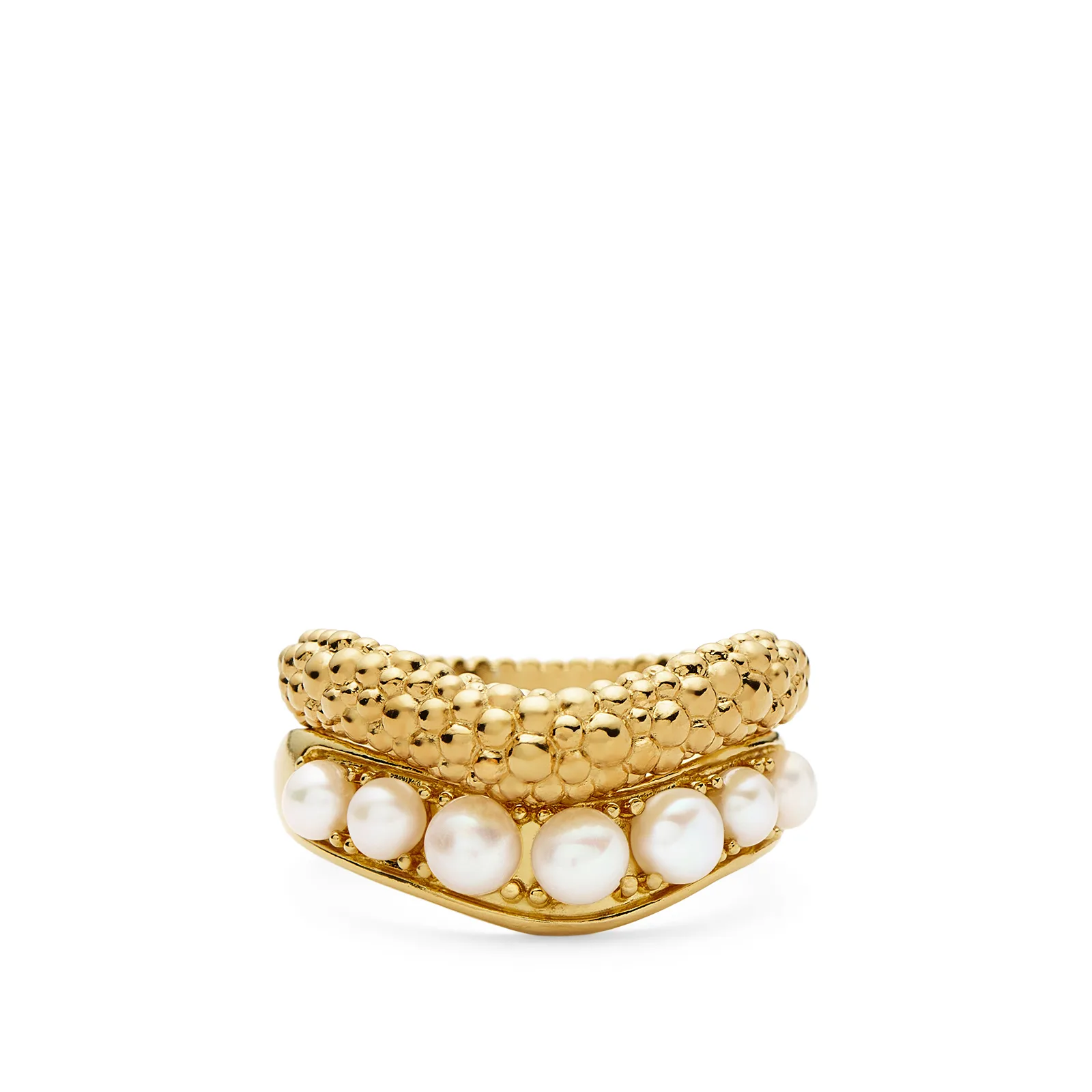 Missoma Pearl Baya Stacking Ring Set