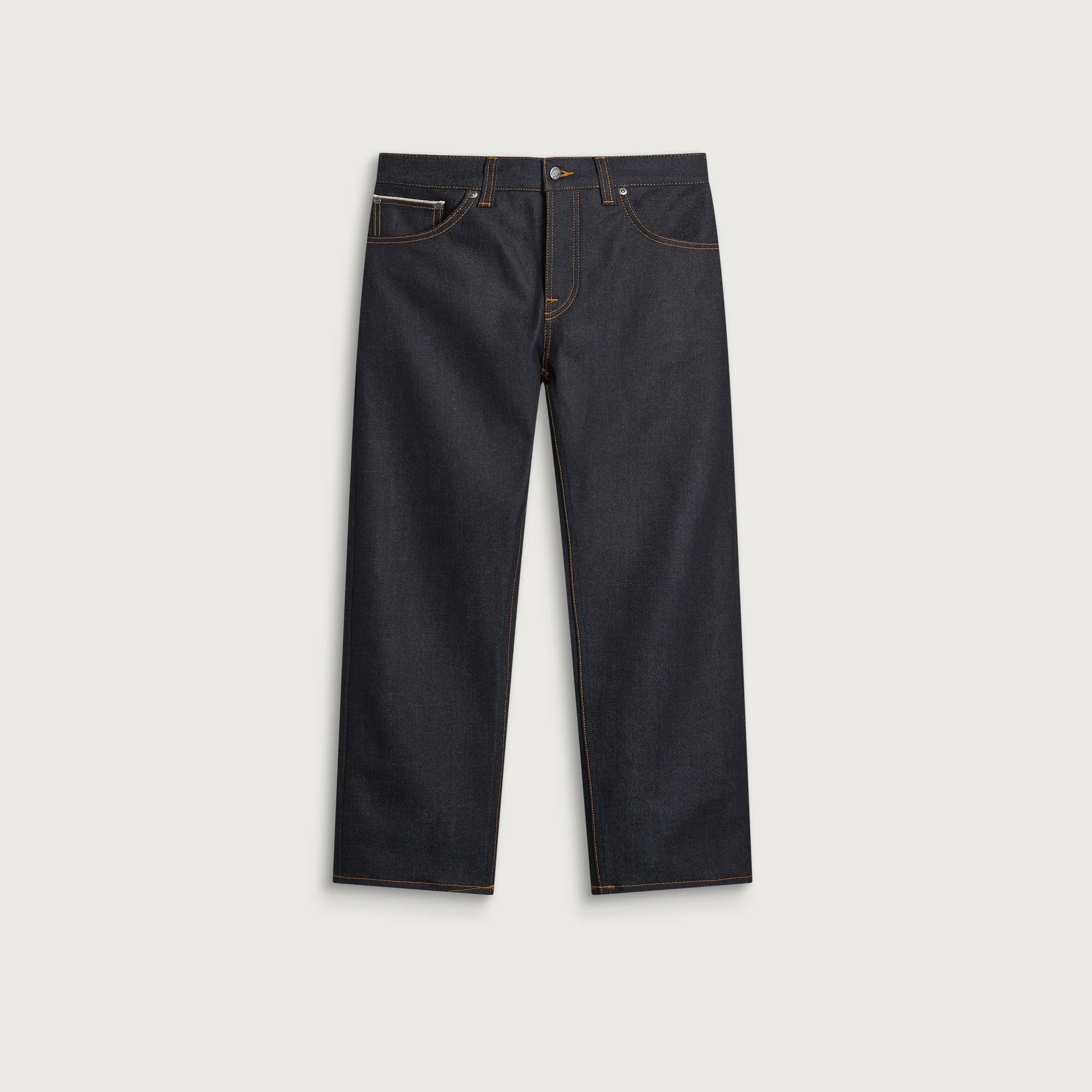 Nudie Jeans Co Solid Ollie Straight Leg Selvedge Denim Jeans