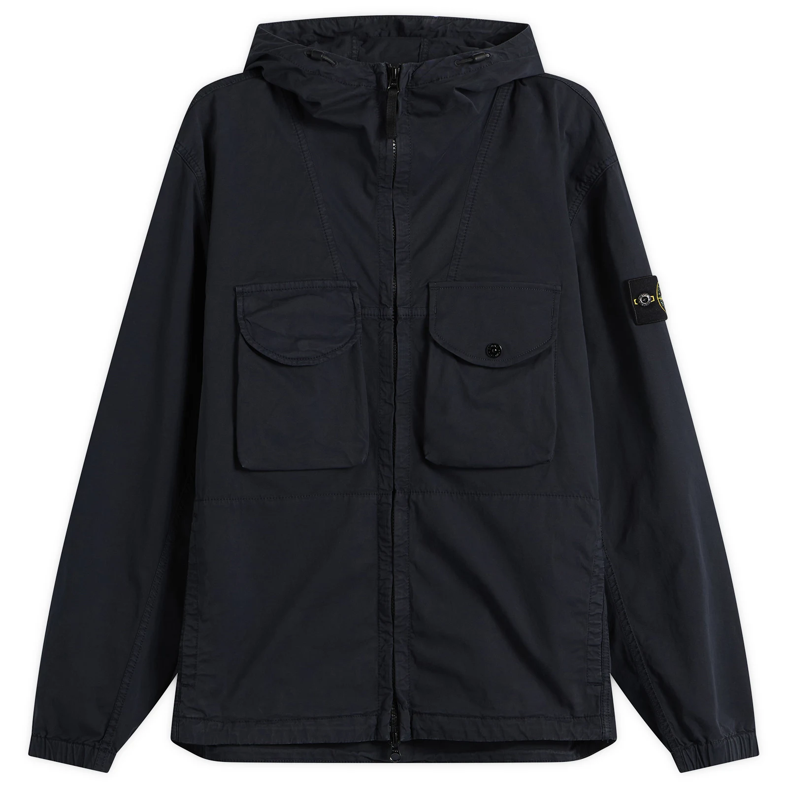 Stone Island Organic Cotton Twill Hooded Jacket