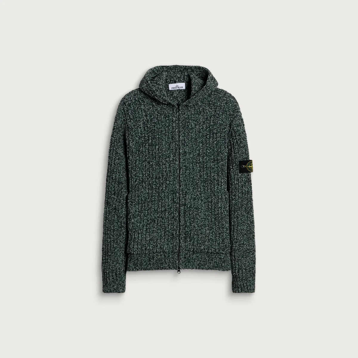 Stone Island Mouliné Cotton Chenille Zip Hoodie