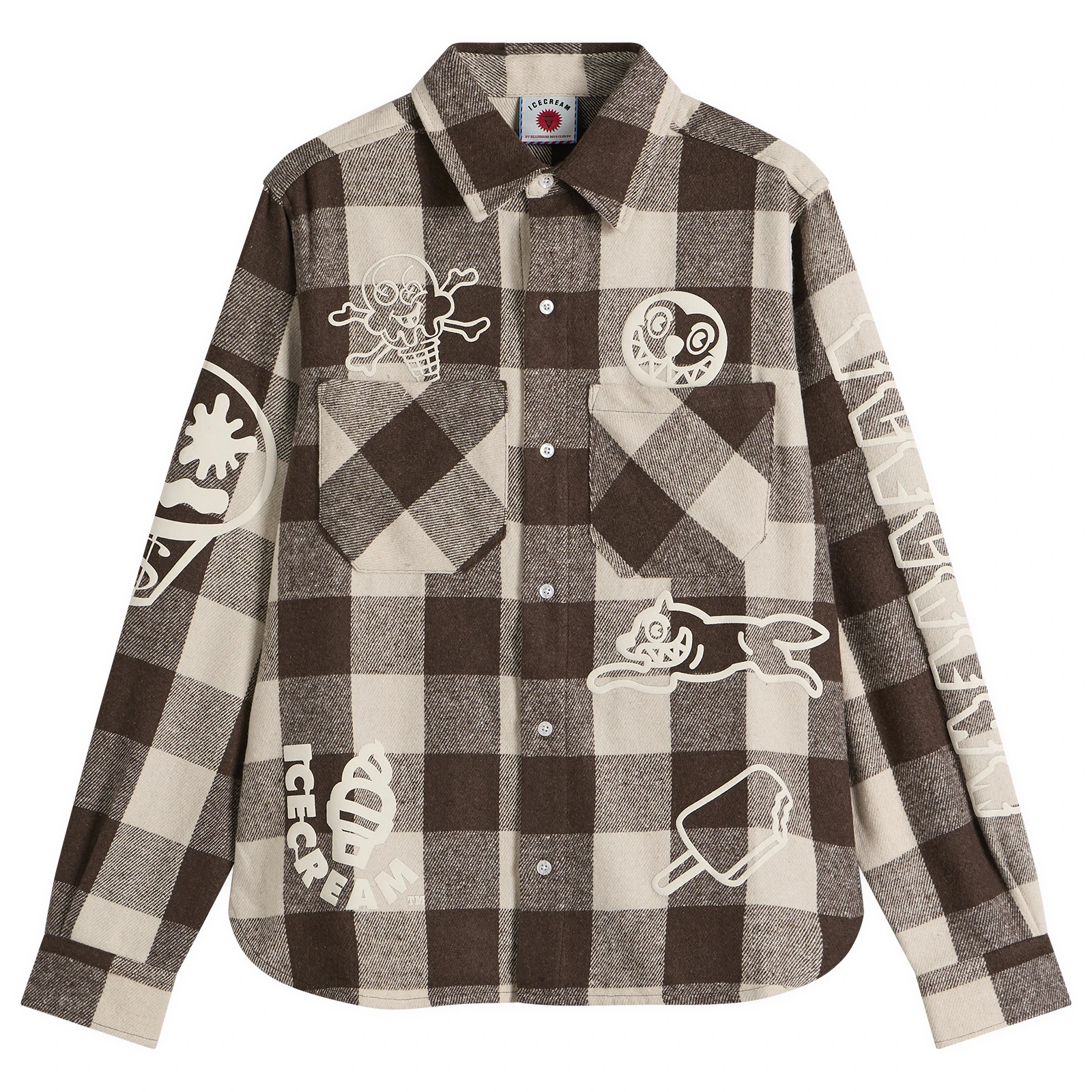 ICECREAM Multi Logo Check Ls Shirt