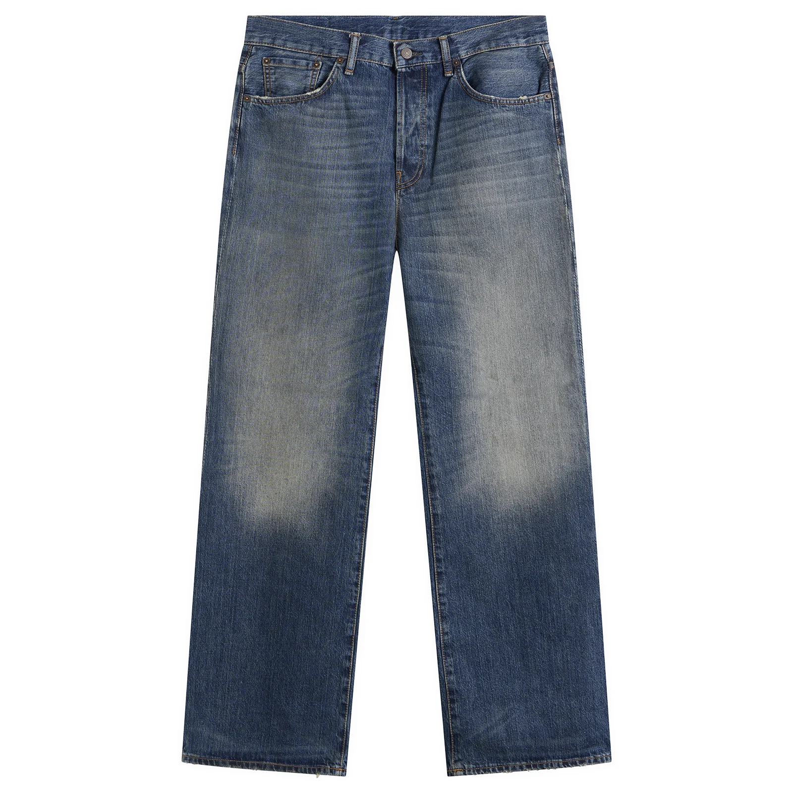 Acne Studios 2021 Mid Blue Bingo Wash Straight Jeans