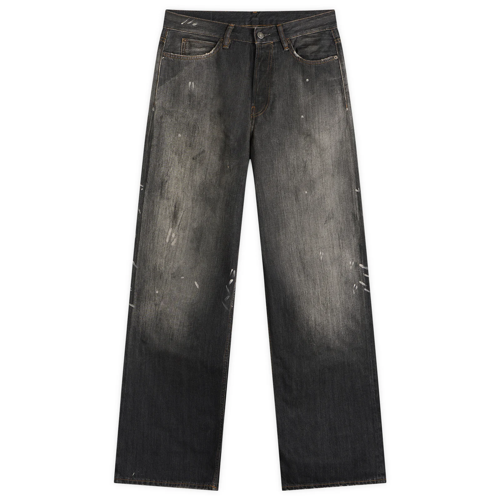 Acne Studios 1981 Black Trafalgar Wash Wide Leg Jeans