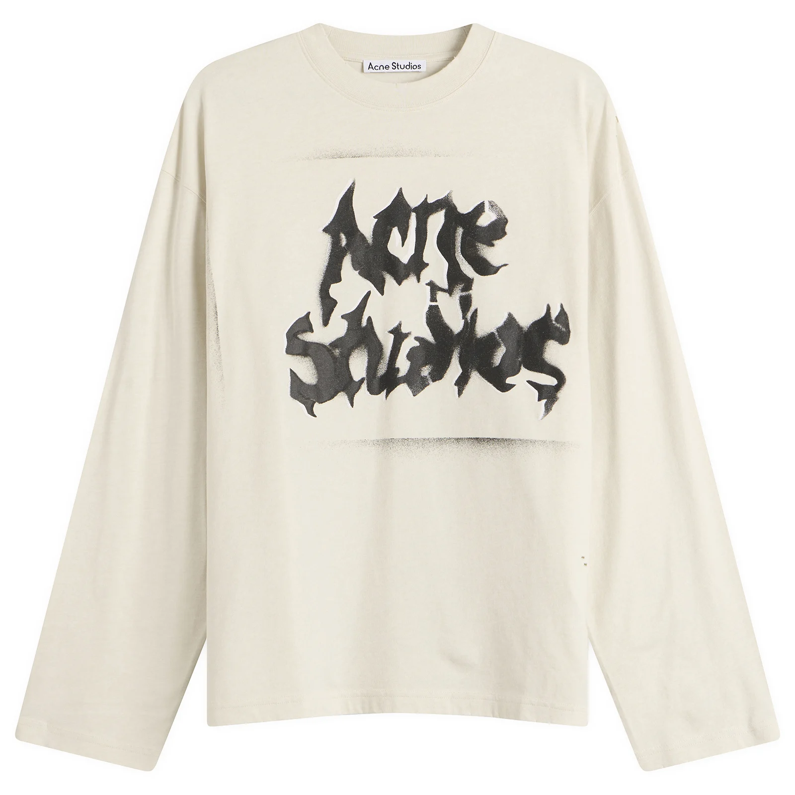 Acne Studios Exford Long Sleeve Goth Logo T-Shirt