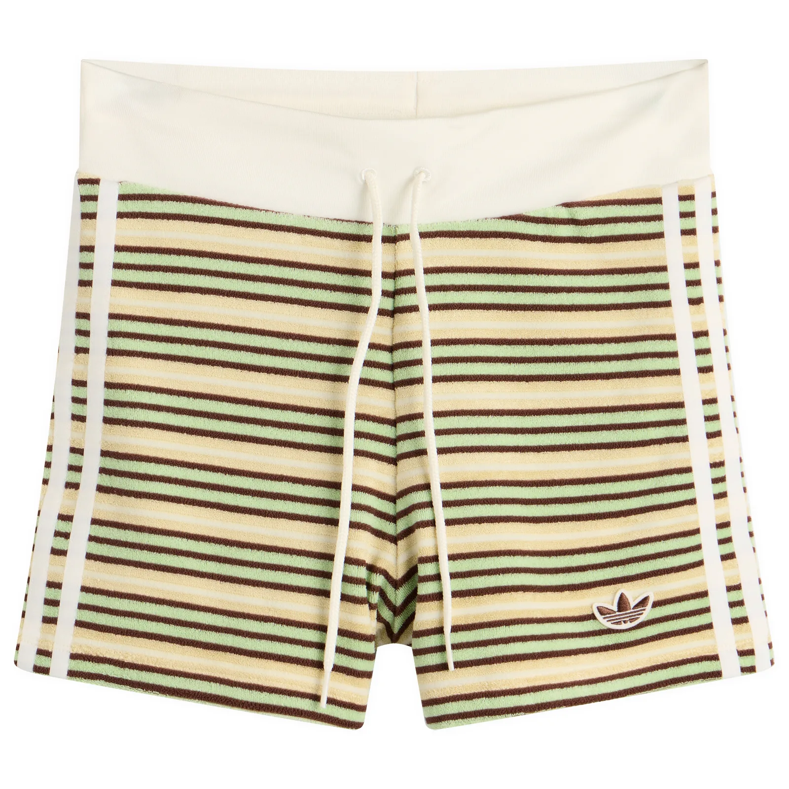 adidas Striped Terry Mini Shorts