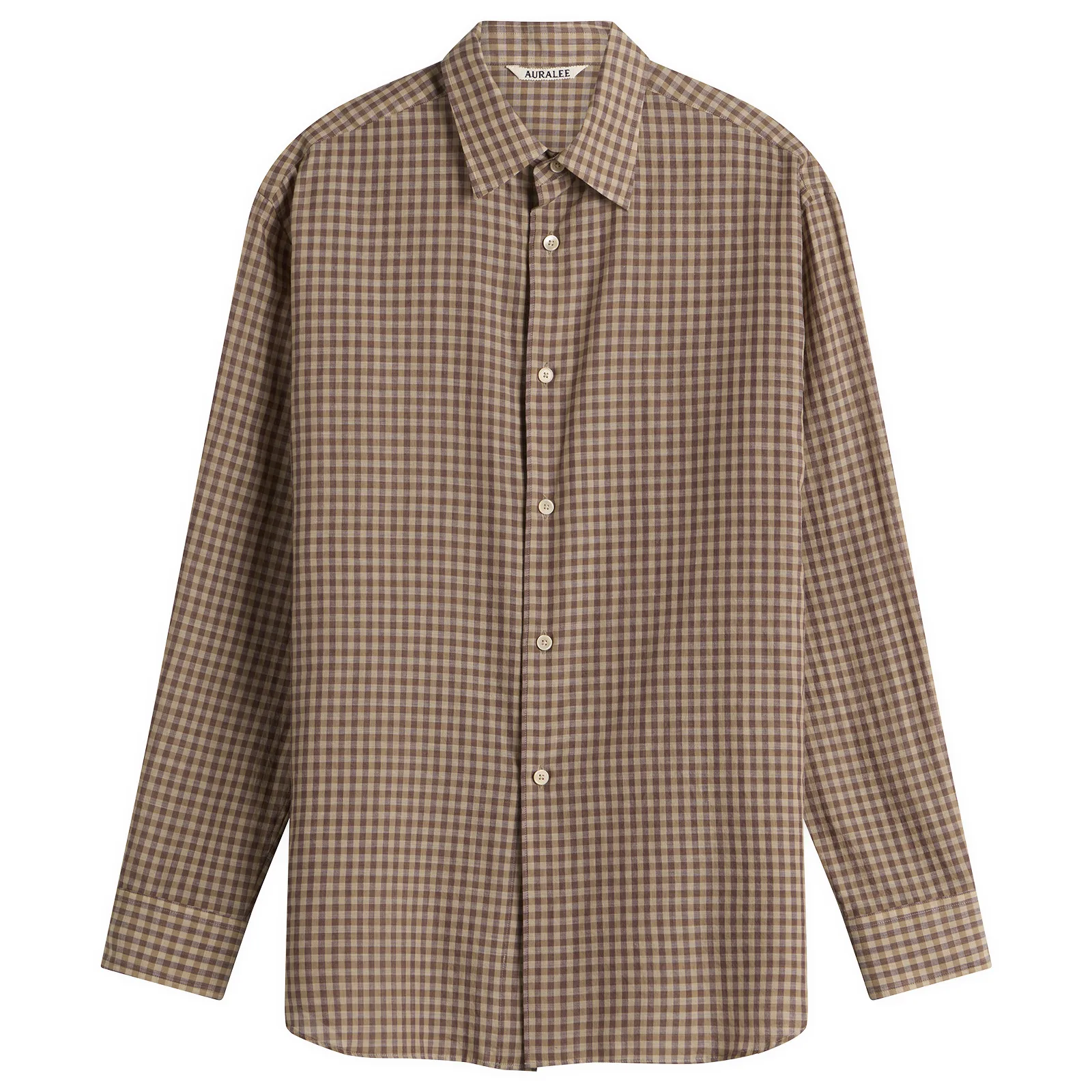 Auralee Airy Light Cotton Check Shirt