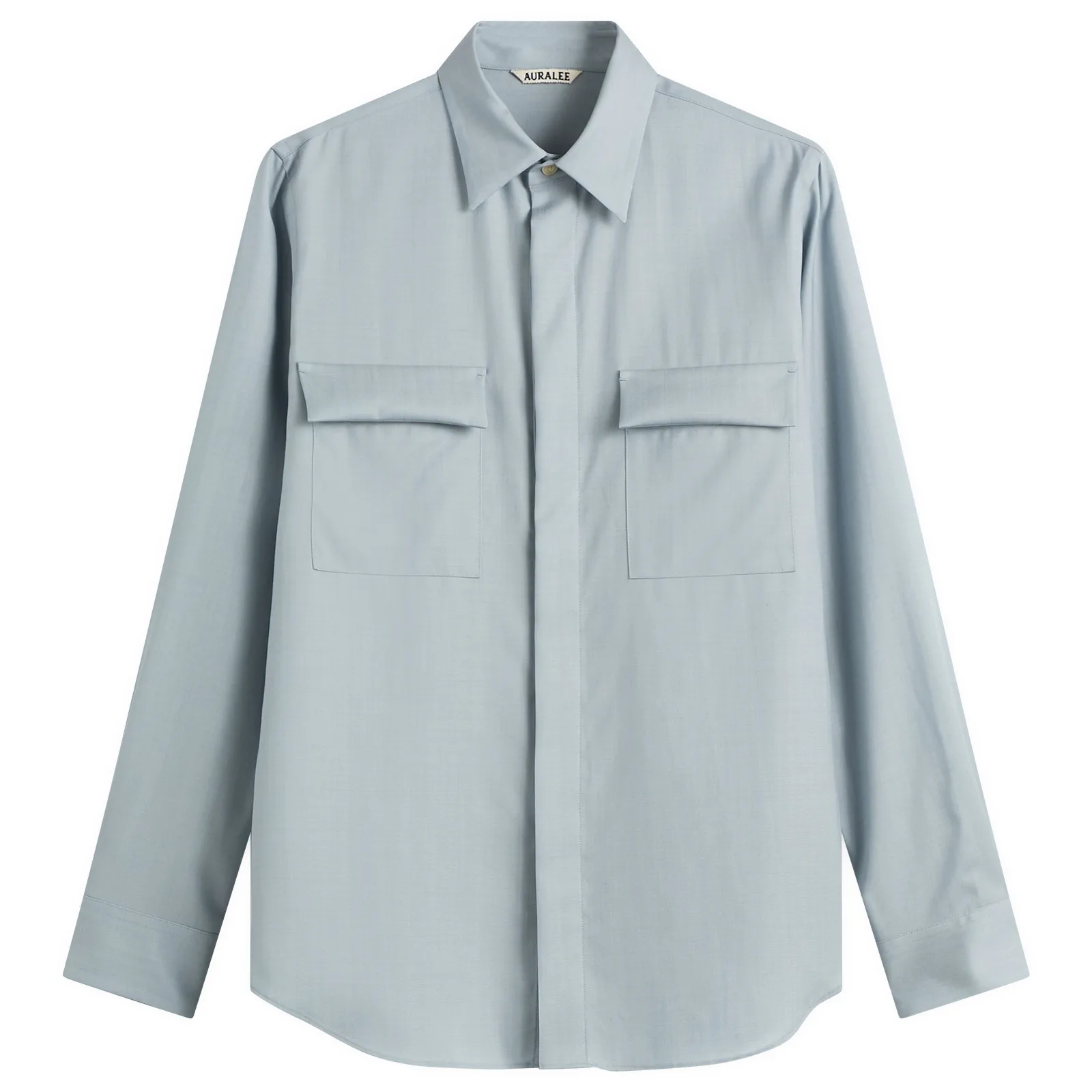 Auralee Wool Herringbone Overshirt