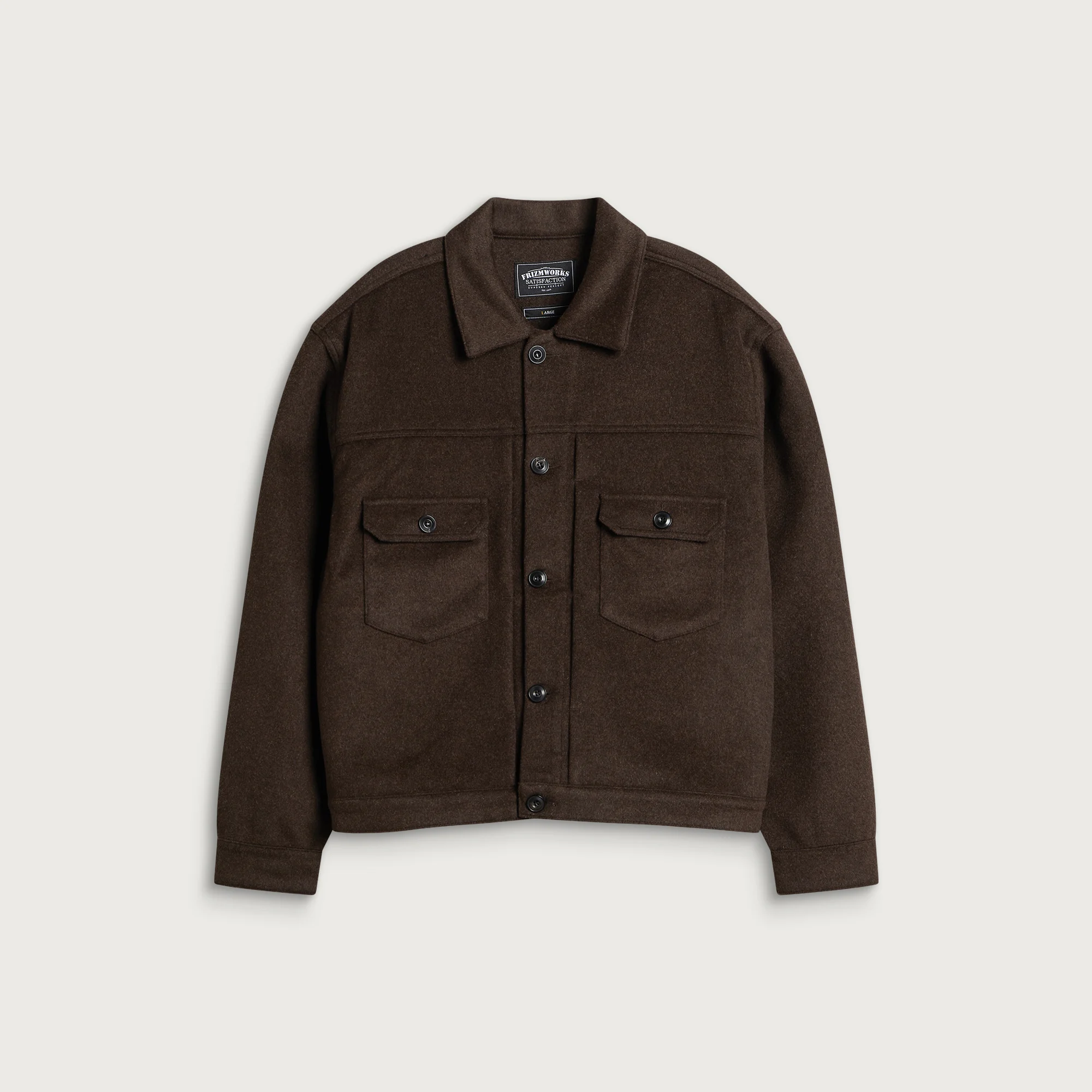 FrizmWORKS Solid Wool Trucker Jacket